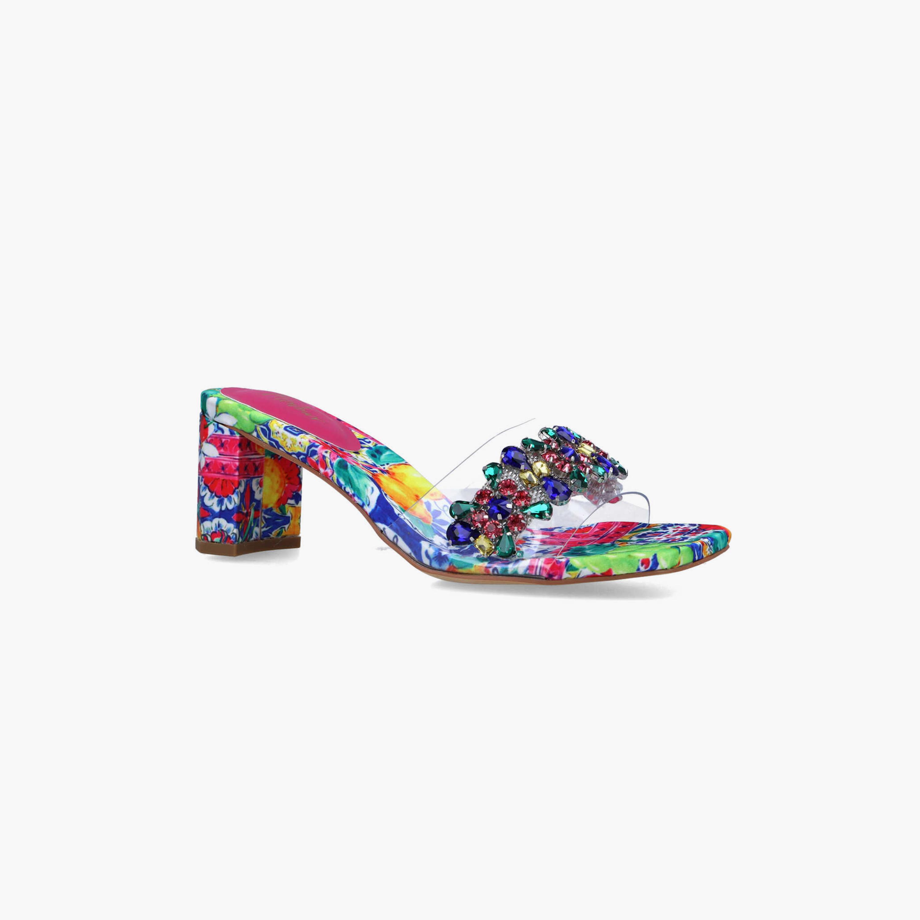 Menbur Women's Floral Mules with Embellishment | 23165-women-shoes-heels-image-1
