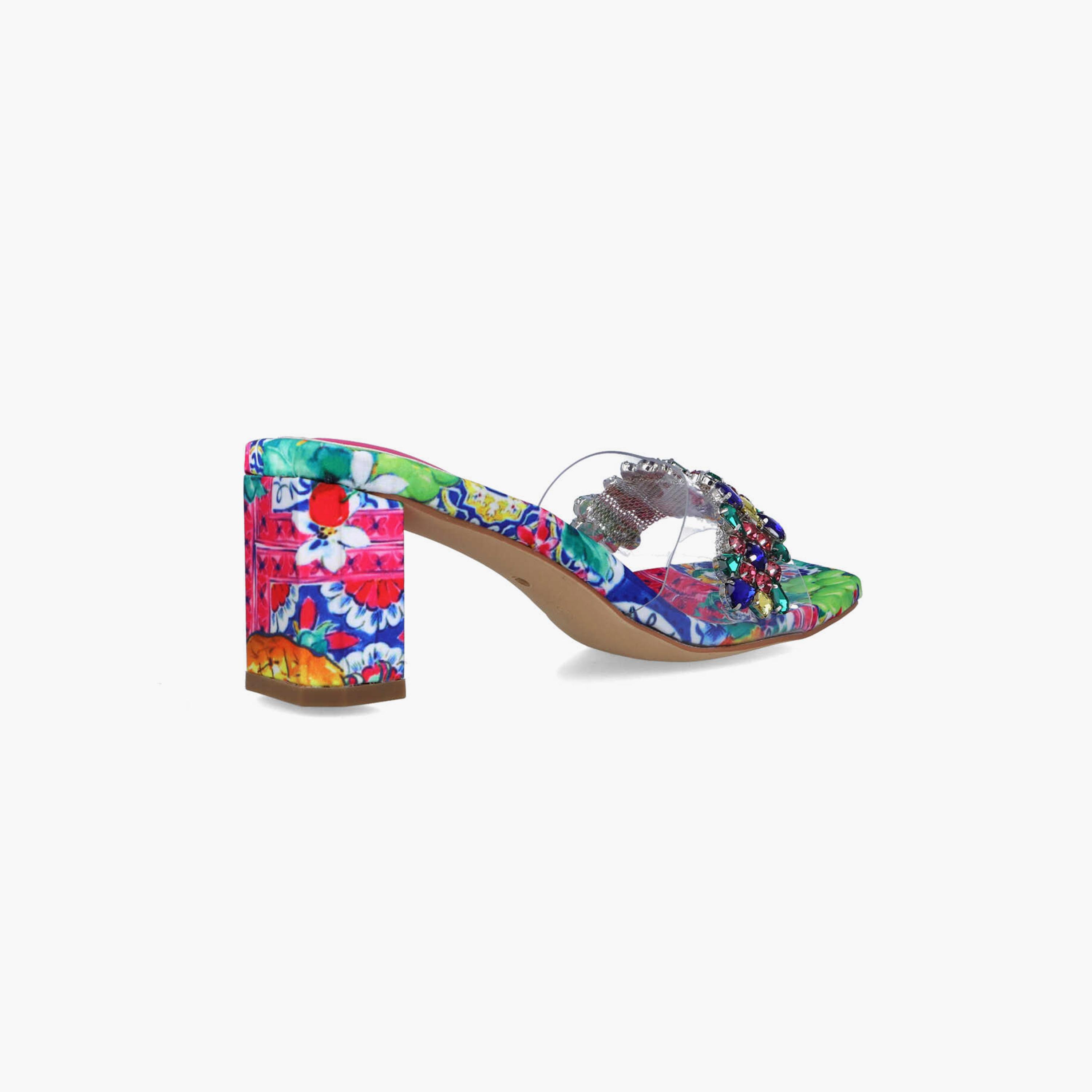 Menbur Women's Floral Mules with Embellishment | 23165-women-shoes-heels-image-3