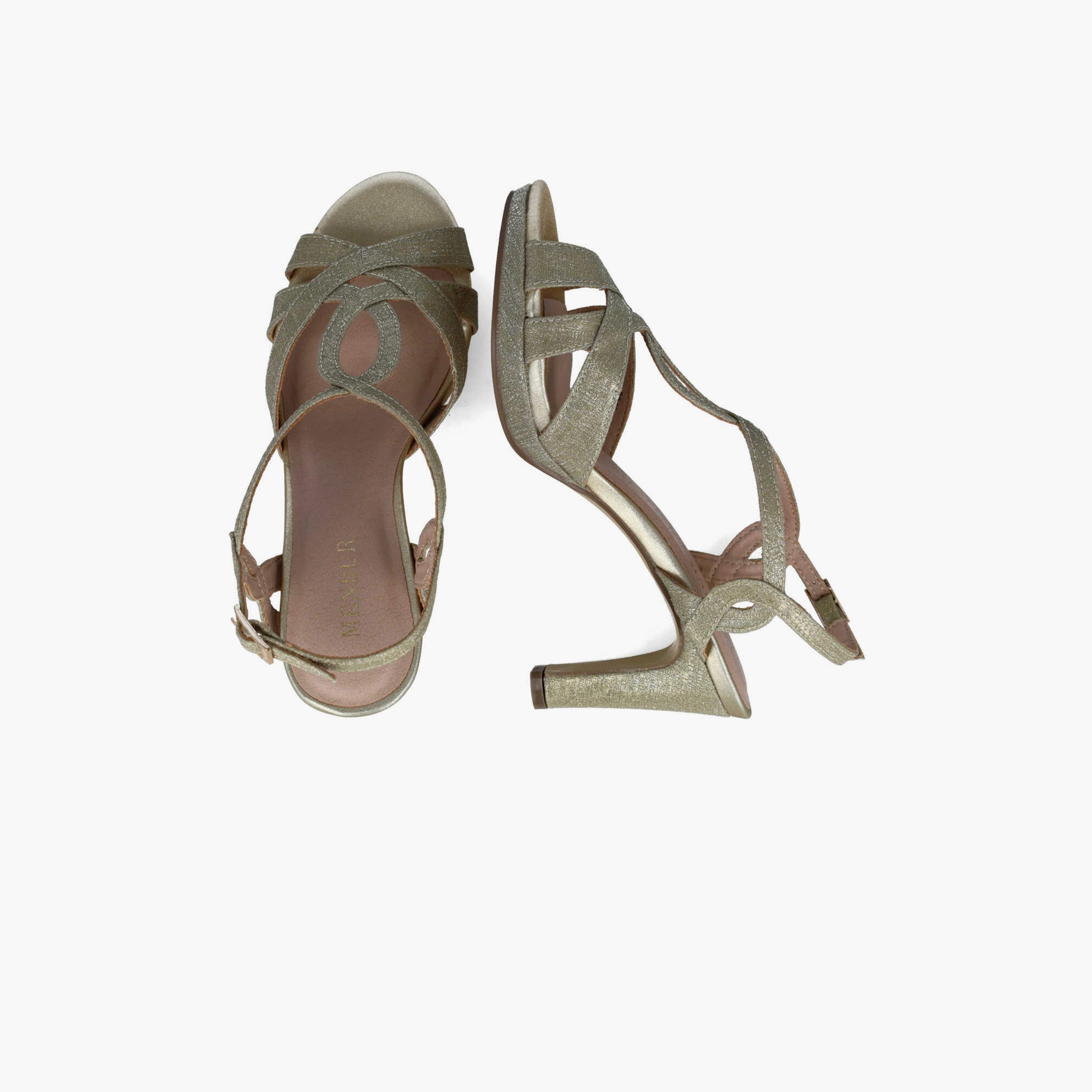 Menbur Women's Glitter Strap Sandals | 23196-women-shoes-sandals-flats-image-3