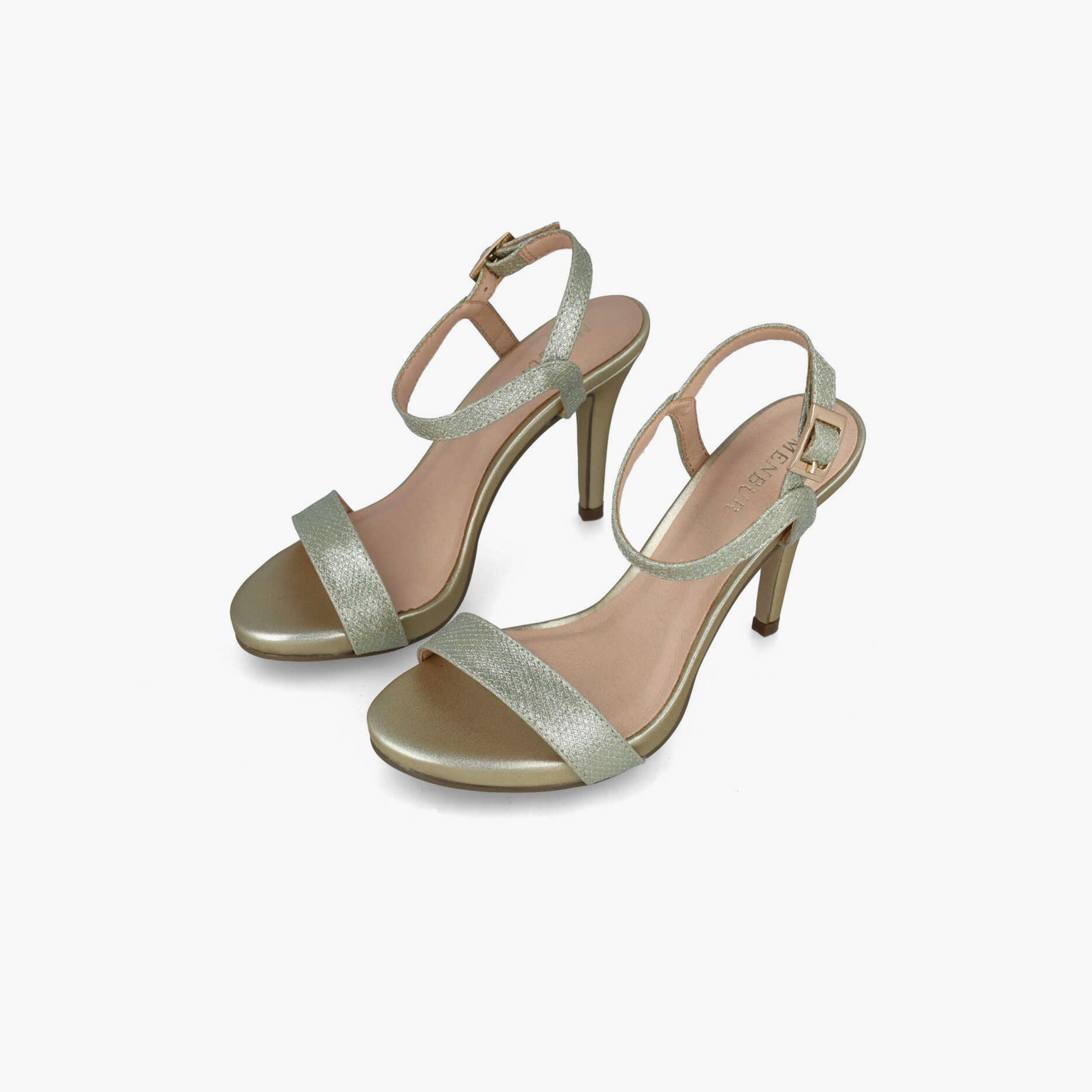 Menbur Women's Metallic Strap Sandals | 23202-women-shoes-sandals-flats-image-3