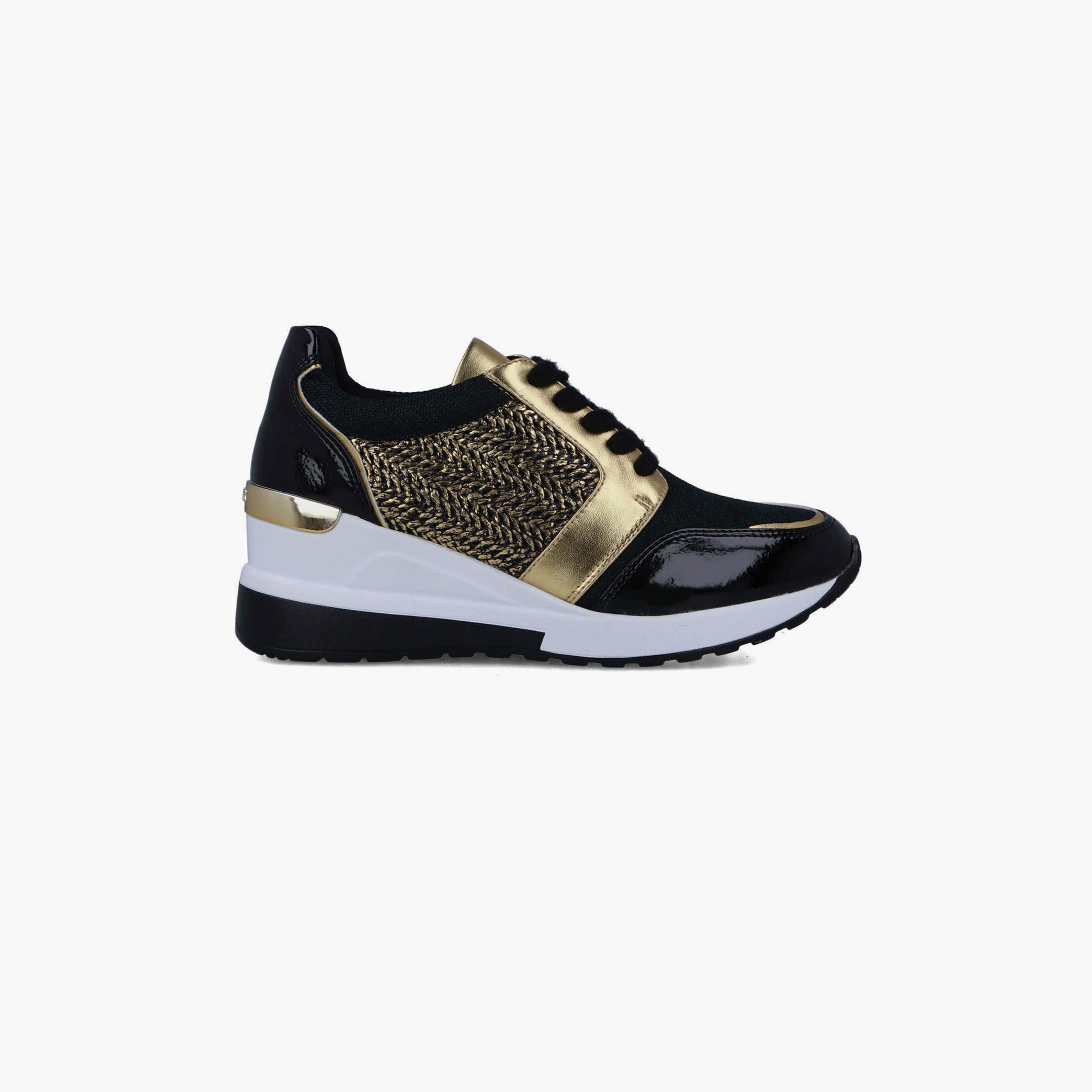 Menbur Women's Metallic Low Ankle Sneakers with Round Toe | 23210-women-shoes-sneakers-image-2