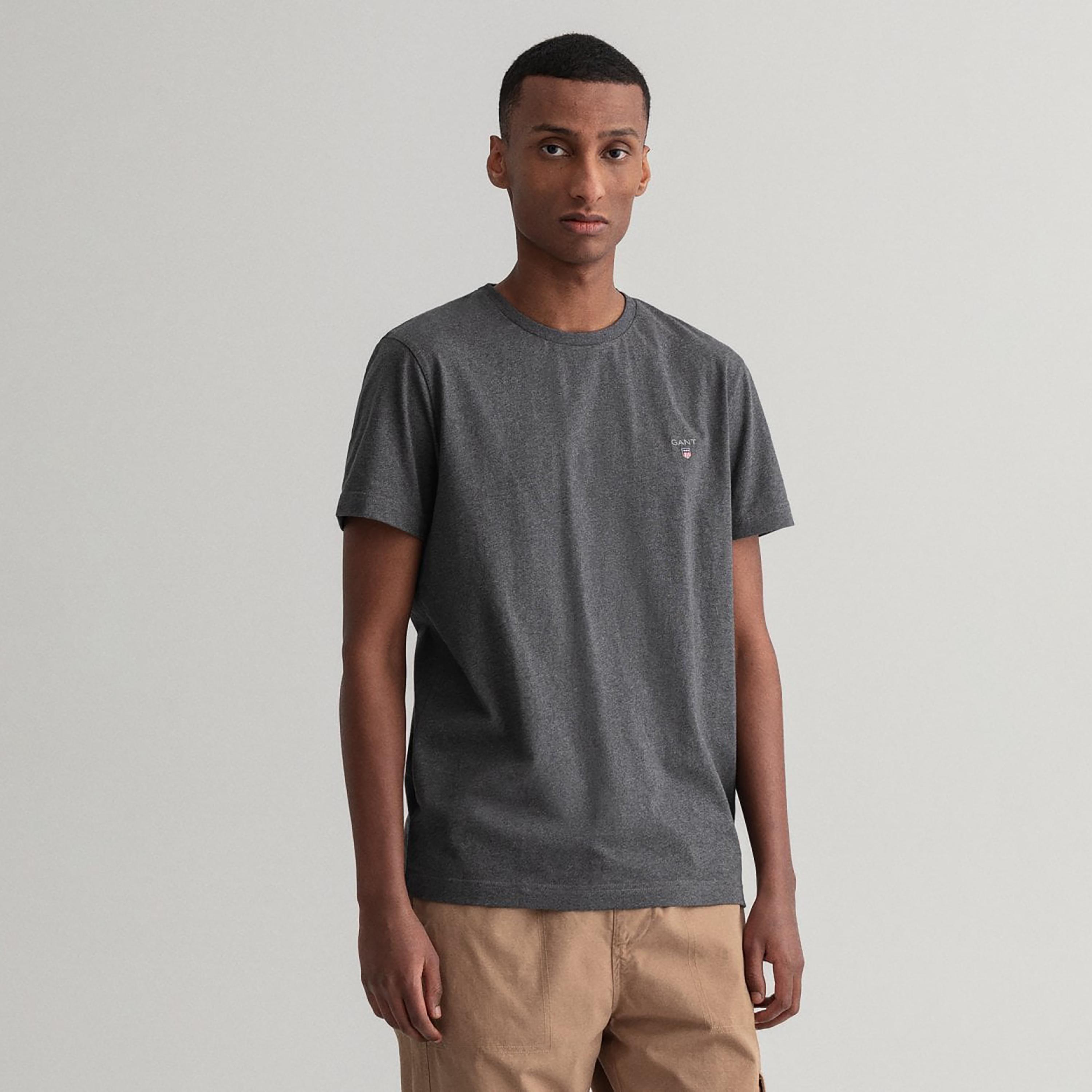 تي-شيرت جانت لوجو بأكمام قصيرة وياقة دائرية-men-clothing-tshirtsandpolos-tshirts-image-1