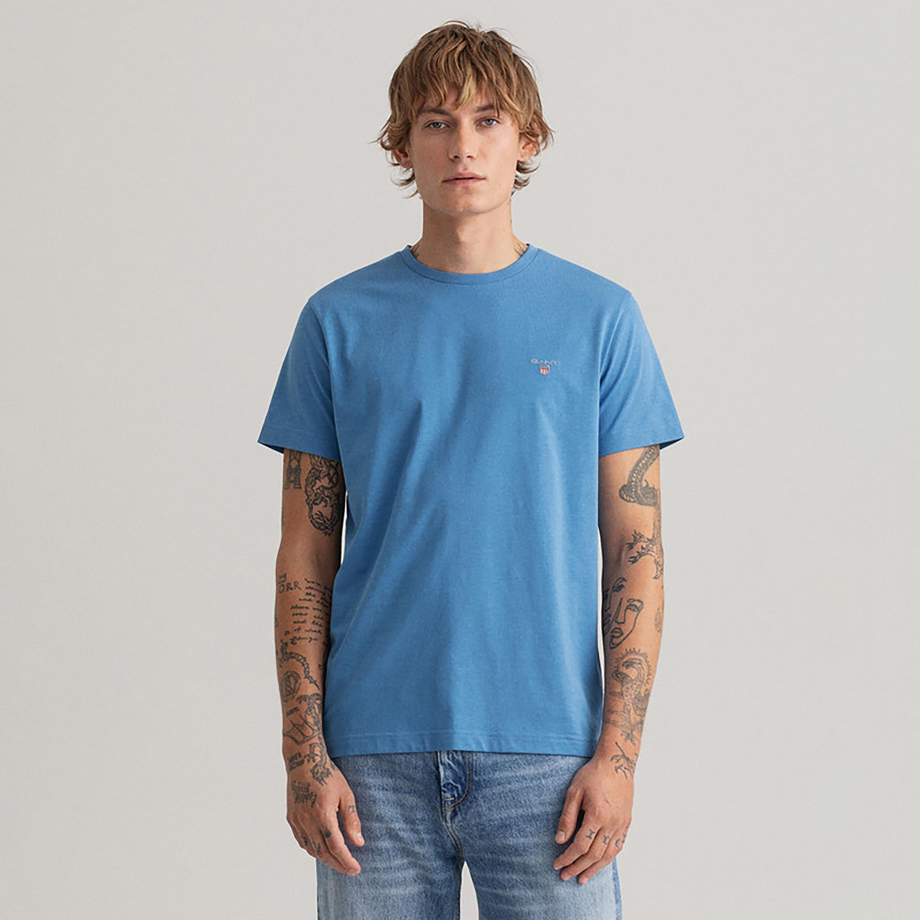 تي-شيرت جانت لوجو بأكمام قصيرة وياقة دائرية-men-clothing-tshirtsandpolos-tshirts-image-1