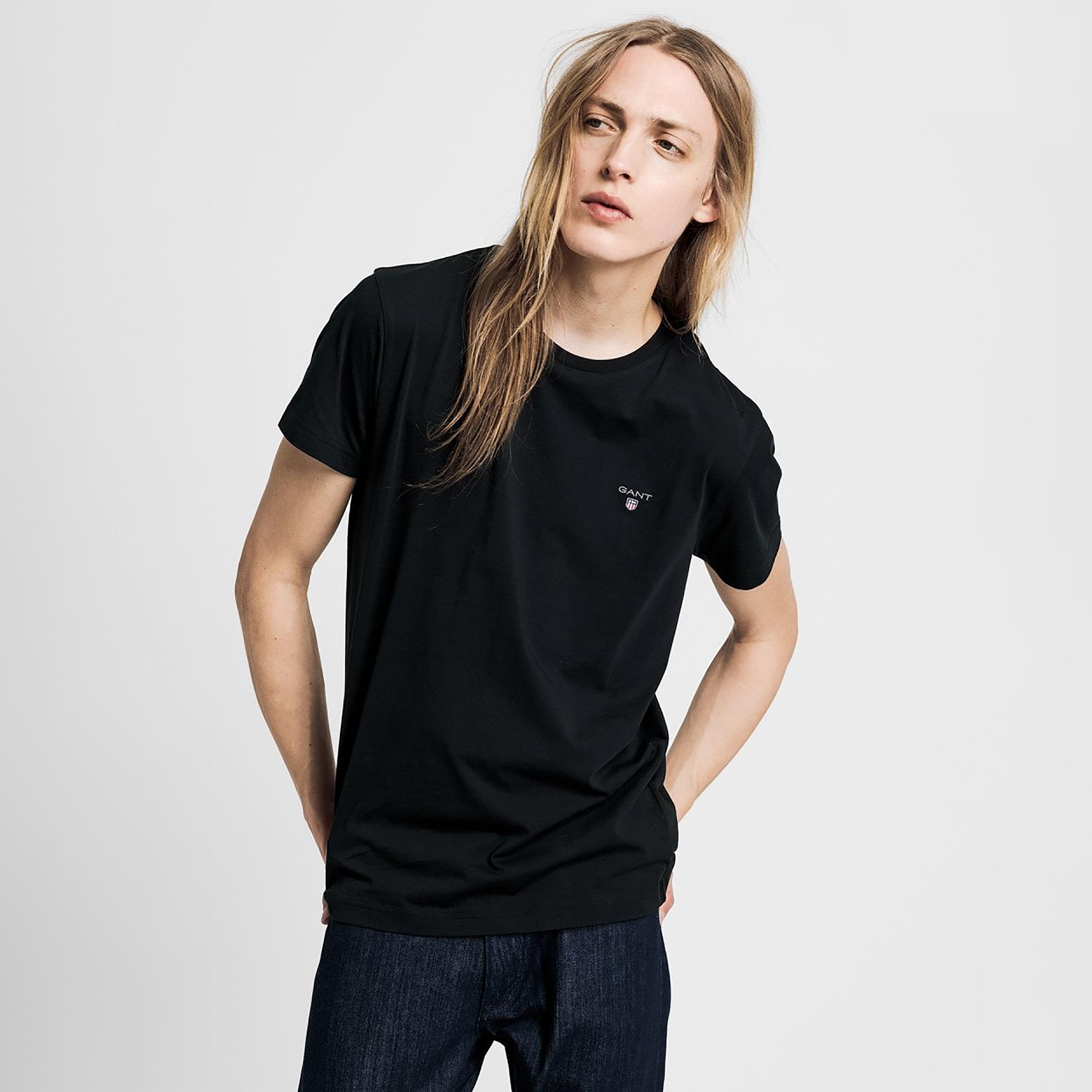 Gant Plain Round Neck Short Sleeves Men's T-Shirt-men-clothing-tshirtsandpolos-tshirts-image-1