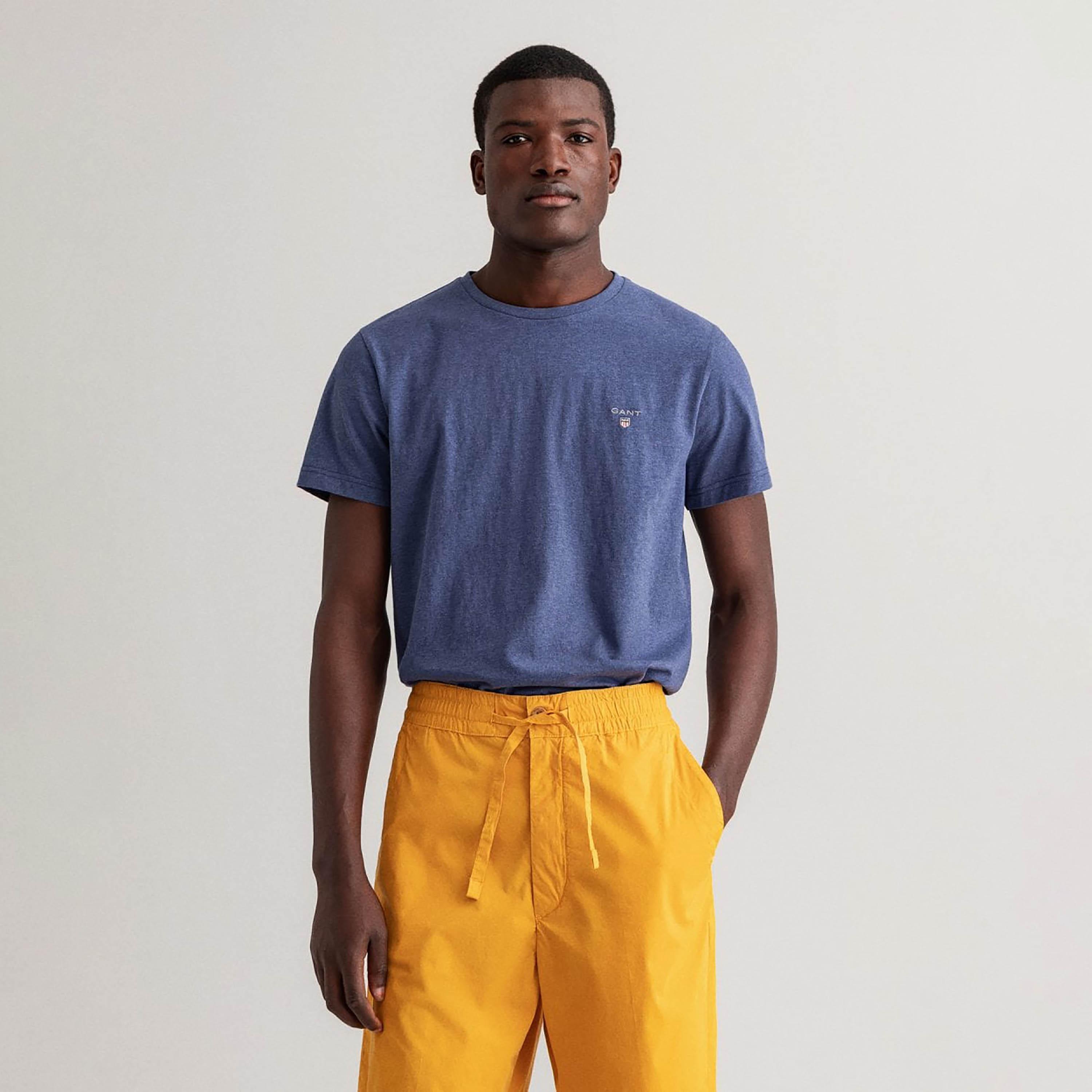 Gant Plain Round Neck Short Sleeves Men's T-Shirt-men-clothing-tshirtsandpolos-tshirts-image-11