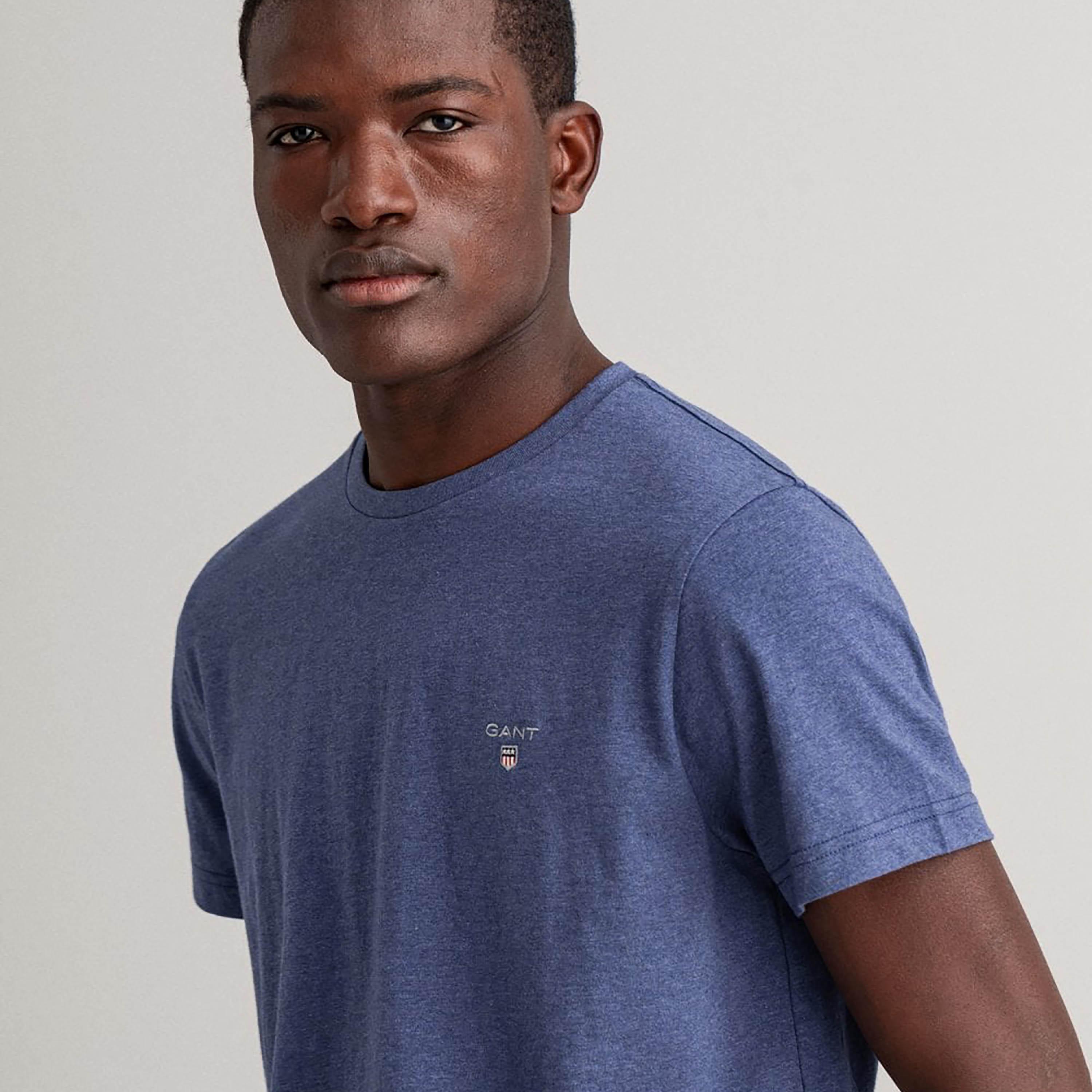 Gant Plain Round Neck Short Sleeves Men's T-Shirt-men-clothing-tshirtsandpolos-tshirts-image-13