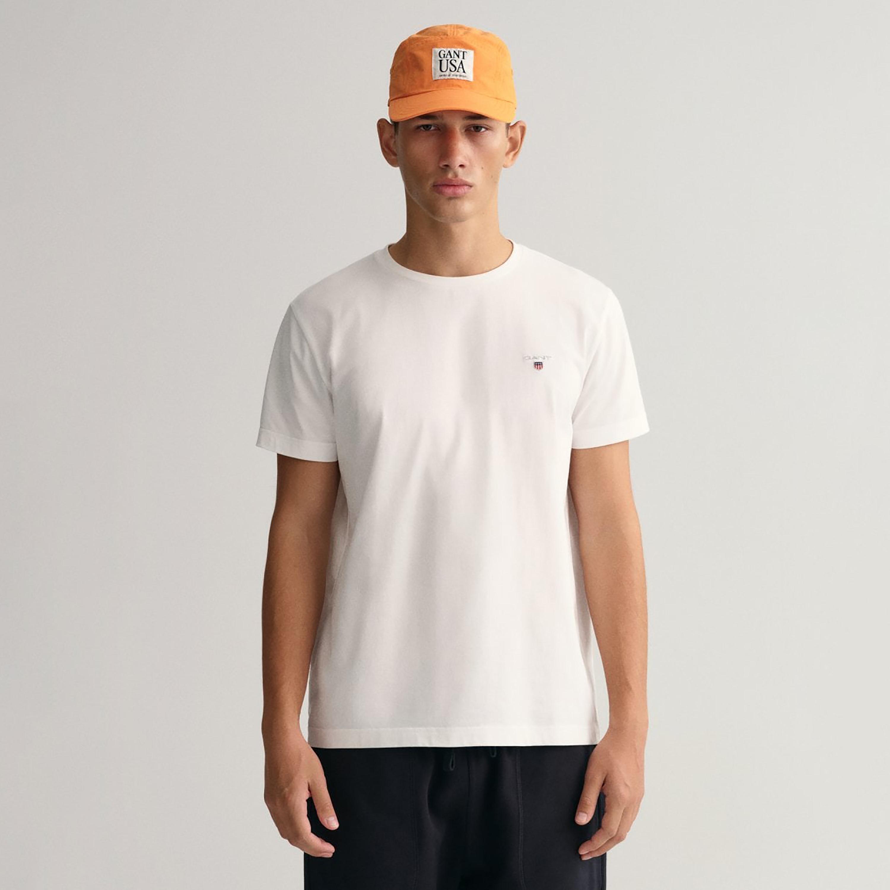 Gant Plain Round Neck Short Sleeves Men's T-Shirt-men-clothing-tshirtsandpolos-tshirts-image-6