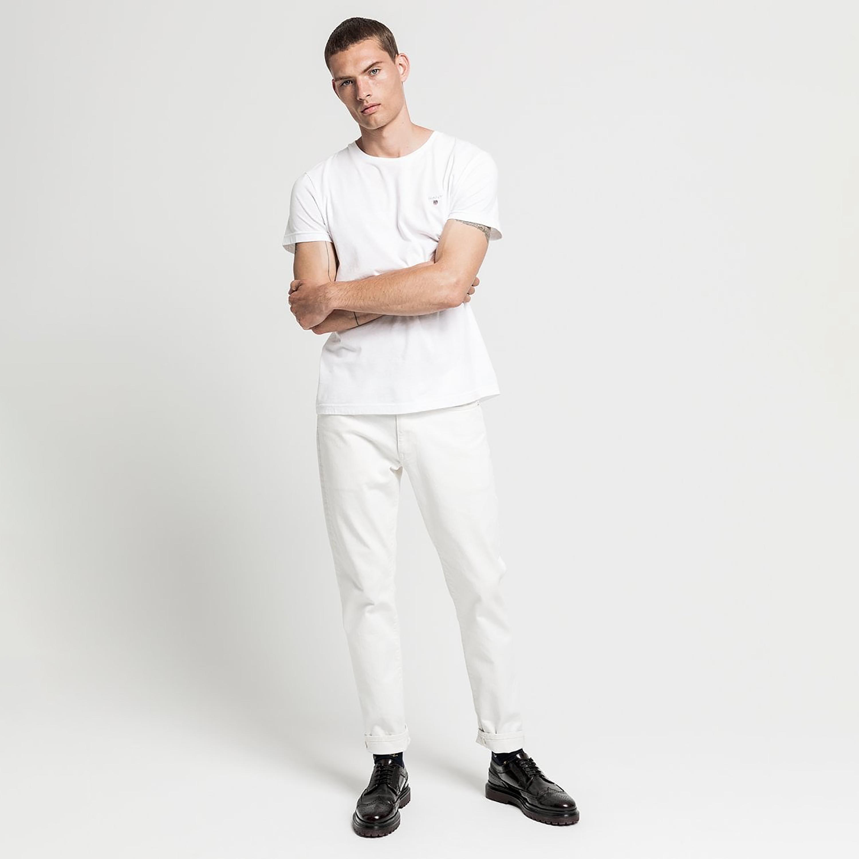 Gant Plain Round Neck Short Sleeves Men's T-Shirt-men-clothing-tshirtsandpolos-tshirts-image-7