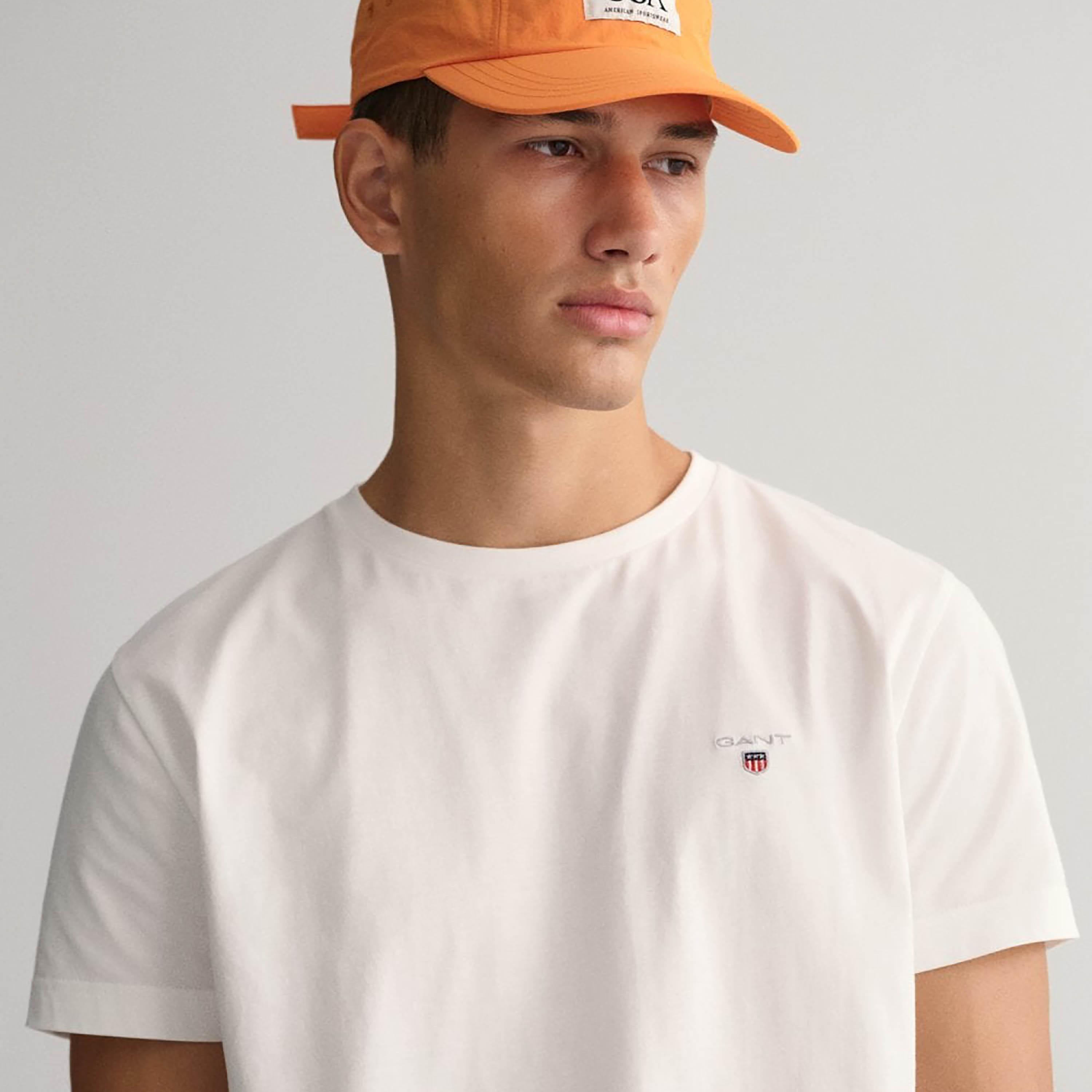 Gant Plain Round Neck Short Sleeves Men's T-Shirt-men-clothing-tshirtsandpolos-tshirts-image-8