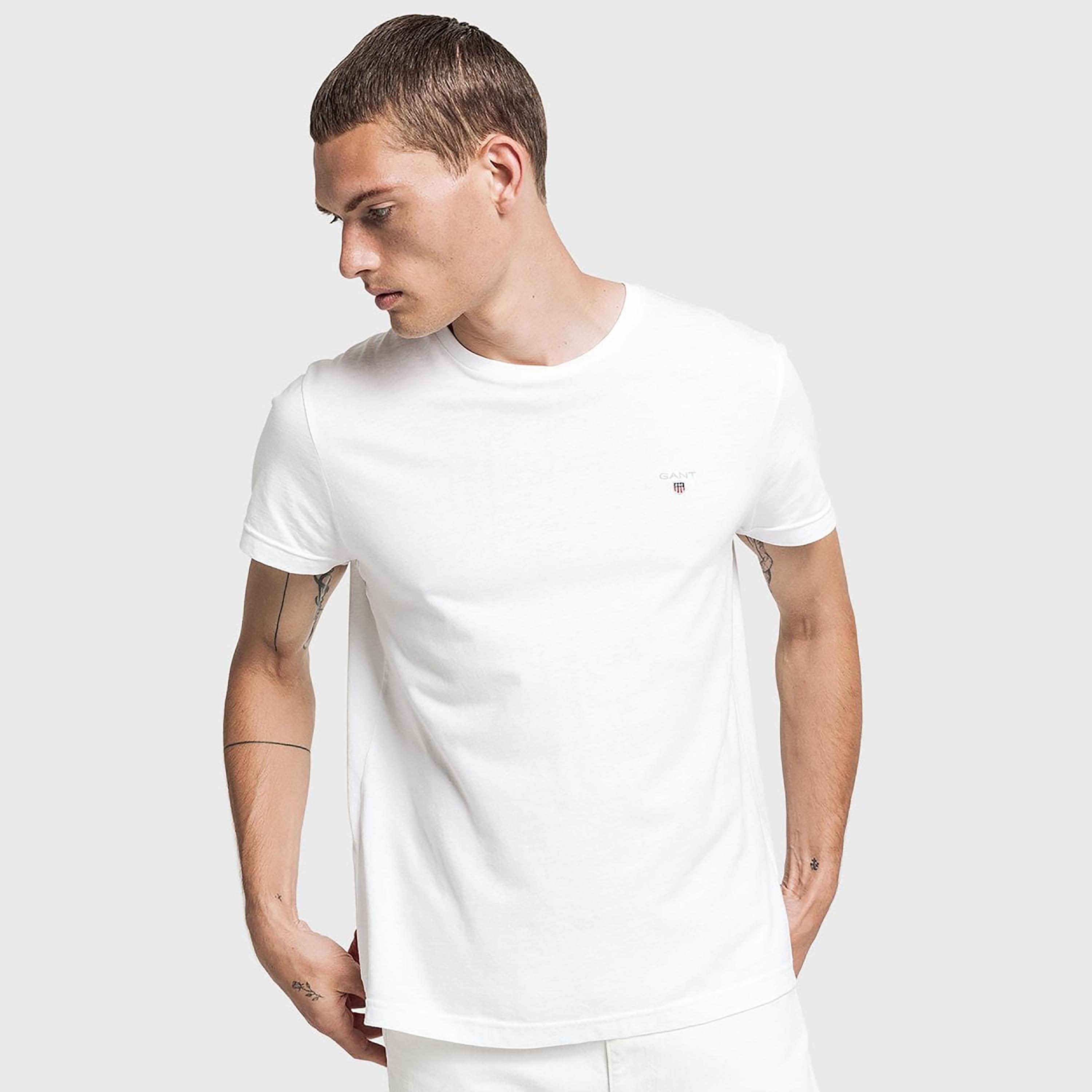 Gant Plain Round Neck Short Sleeves Men's T-Shirt-men-clothing-tshirtsandpolos-tshirts-image-10