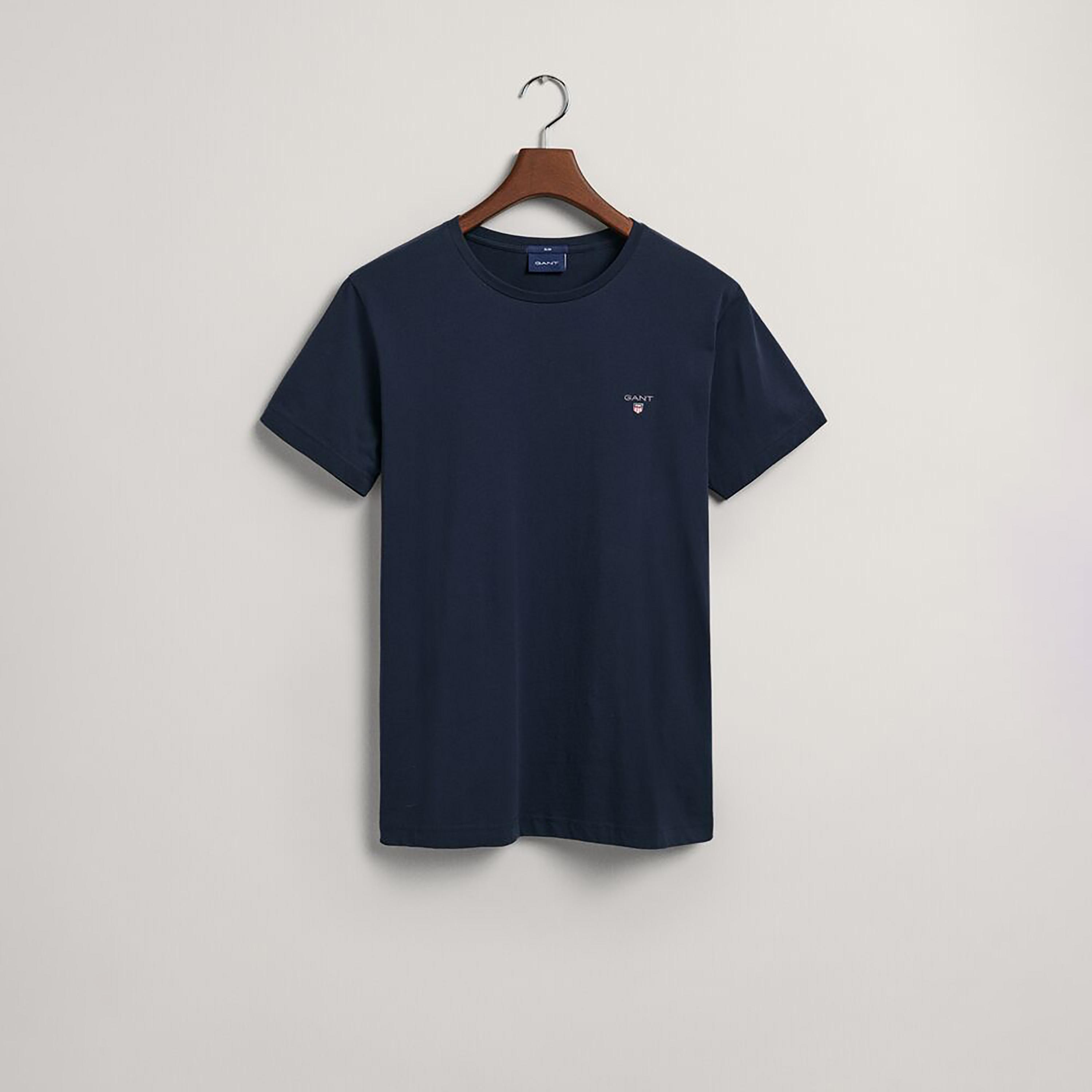 Gant Plain Round Neck Short Sleeves Men's T-Shirt-men-clothing-tshirtsandpolos-tshirts-image-7