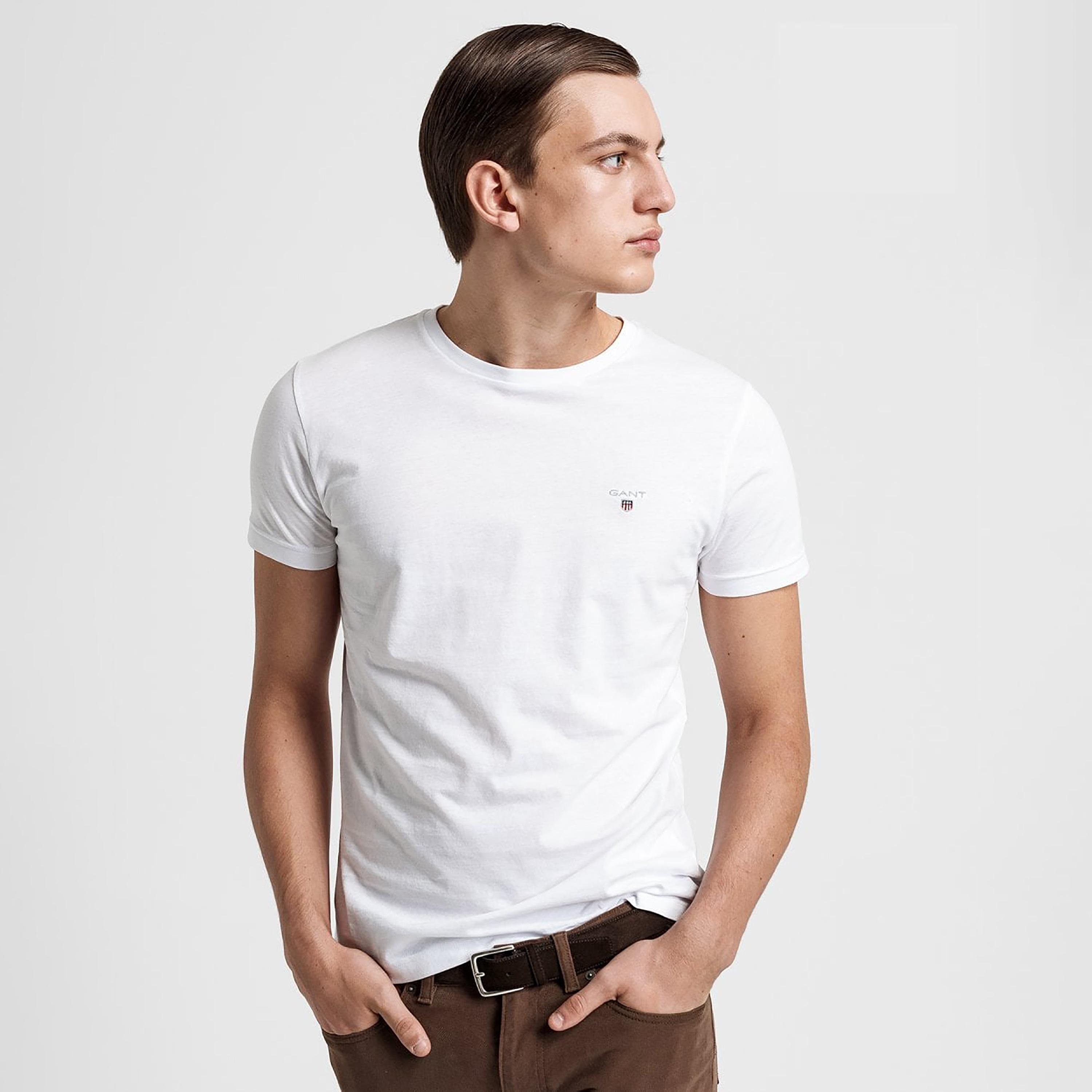 Gant Plain Round Neck Short Sleeves Men's T-Shirt-men-clothing-tshirtsandpolos-tshirts-image-2