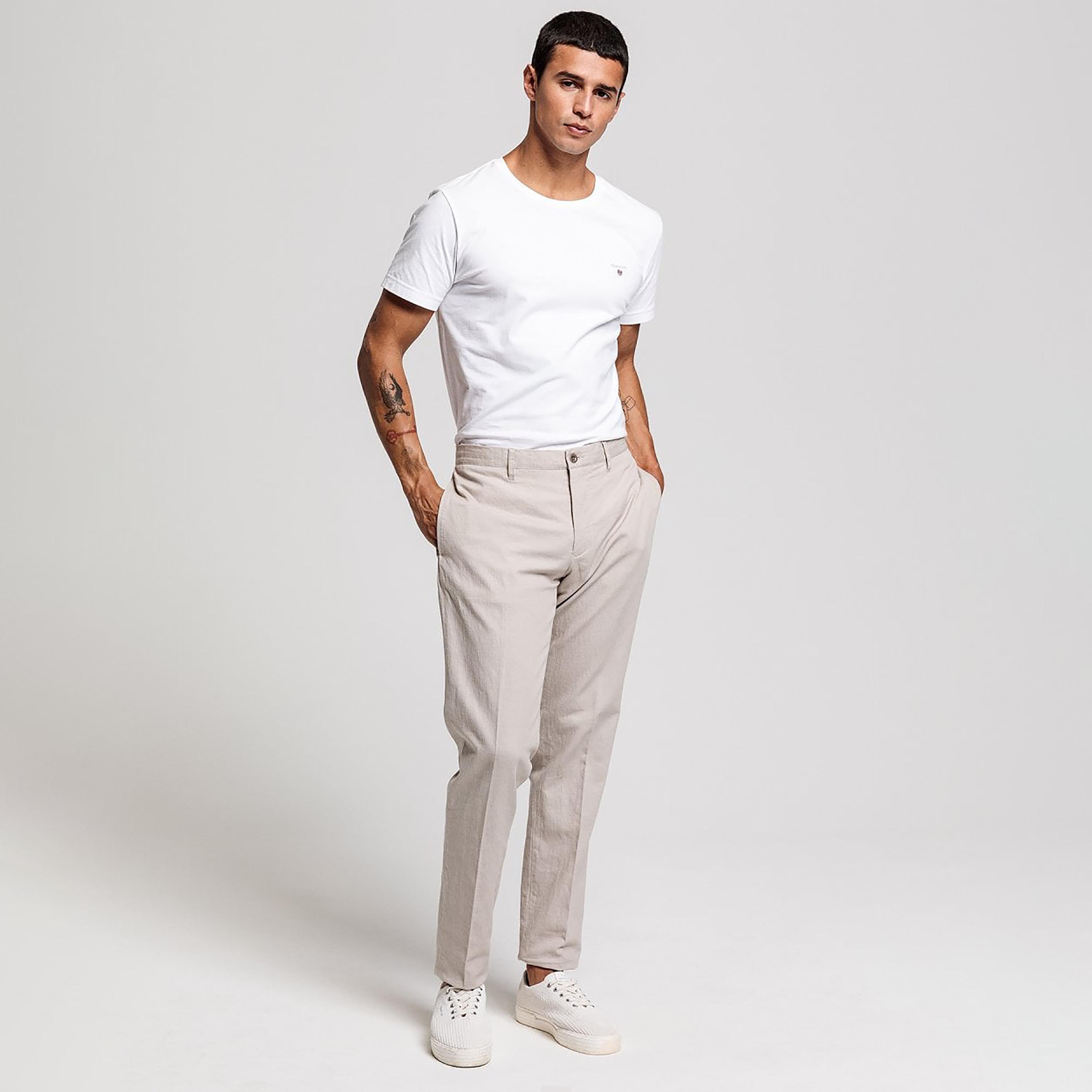 Gant Plain Round Neck Short Sleeves Men's T-Shirt-men-clothing-tshirtsandpolos-tshirts-image-3