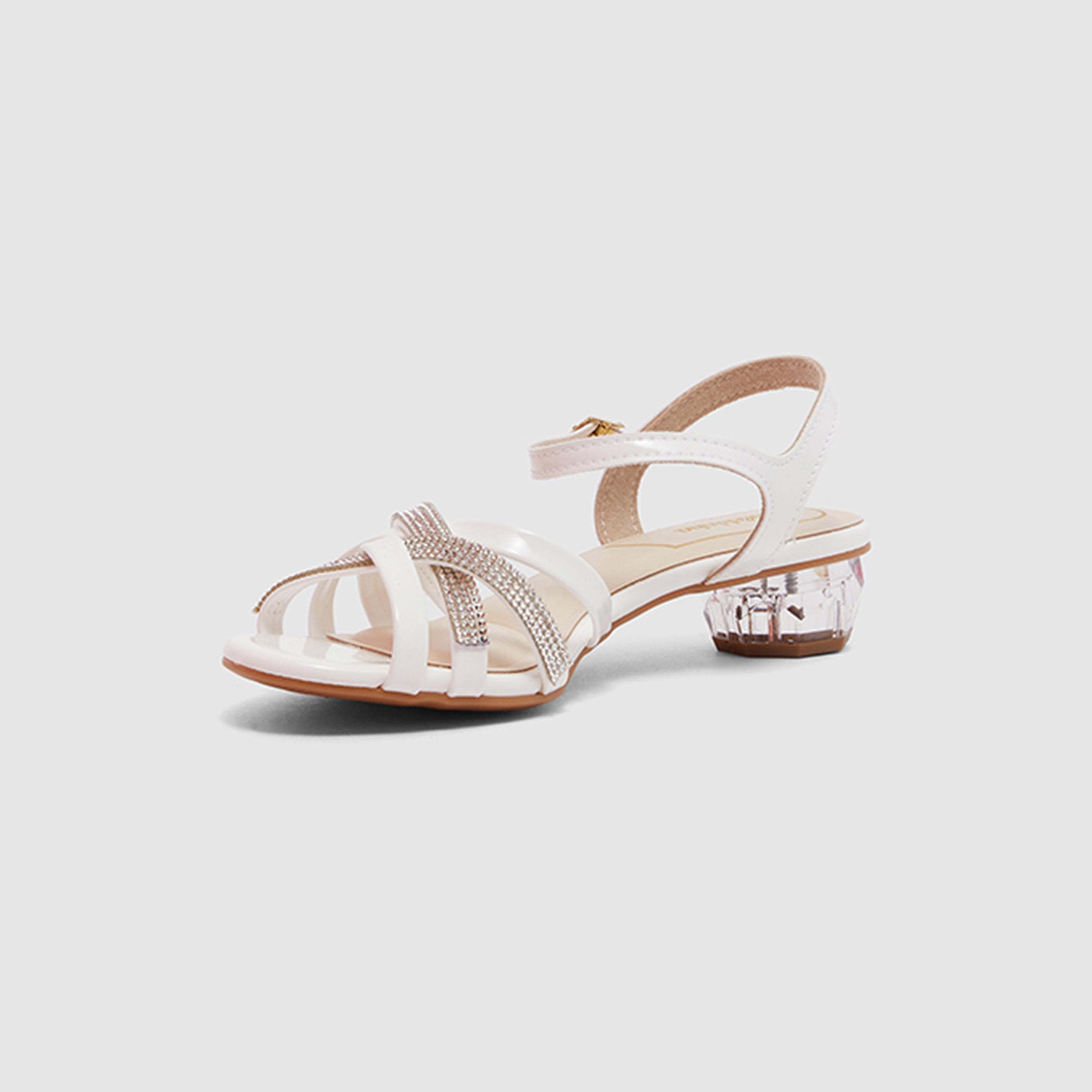 Molekinha by Geoomnii Kids Embellished Sandals with Ankle Strap | 2343-102-13488       -girls-shoes-sandals-image-1