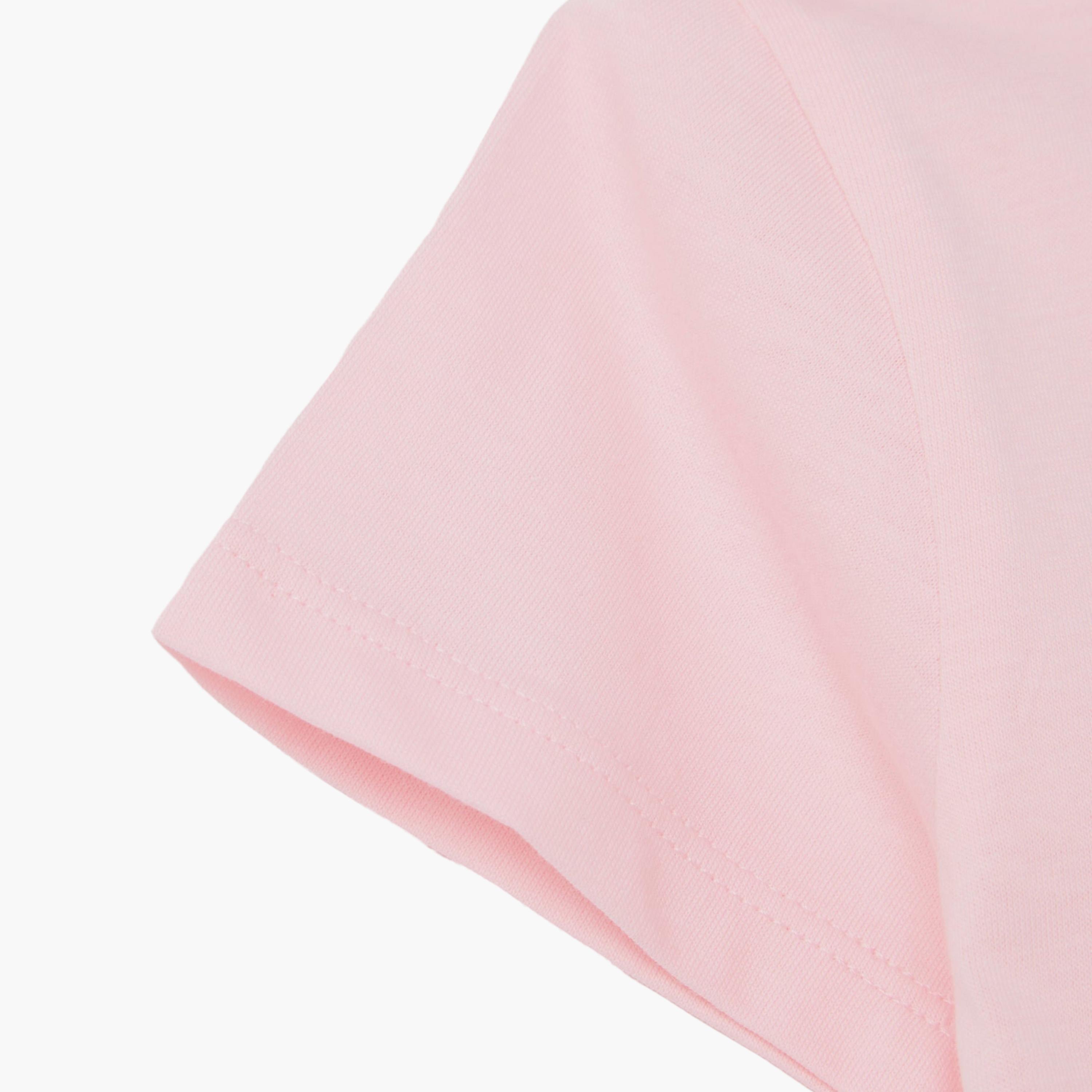 طقم بلوزة قطن مطبوعة وشورت من اوه في اس-girls-clothing-setsandcoords-image-4