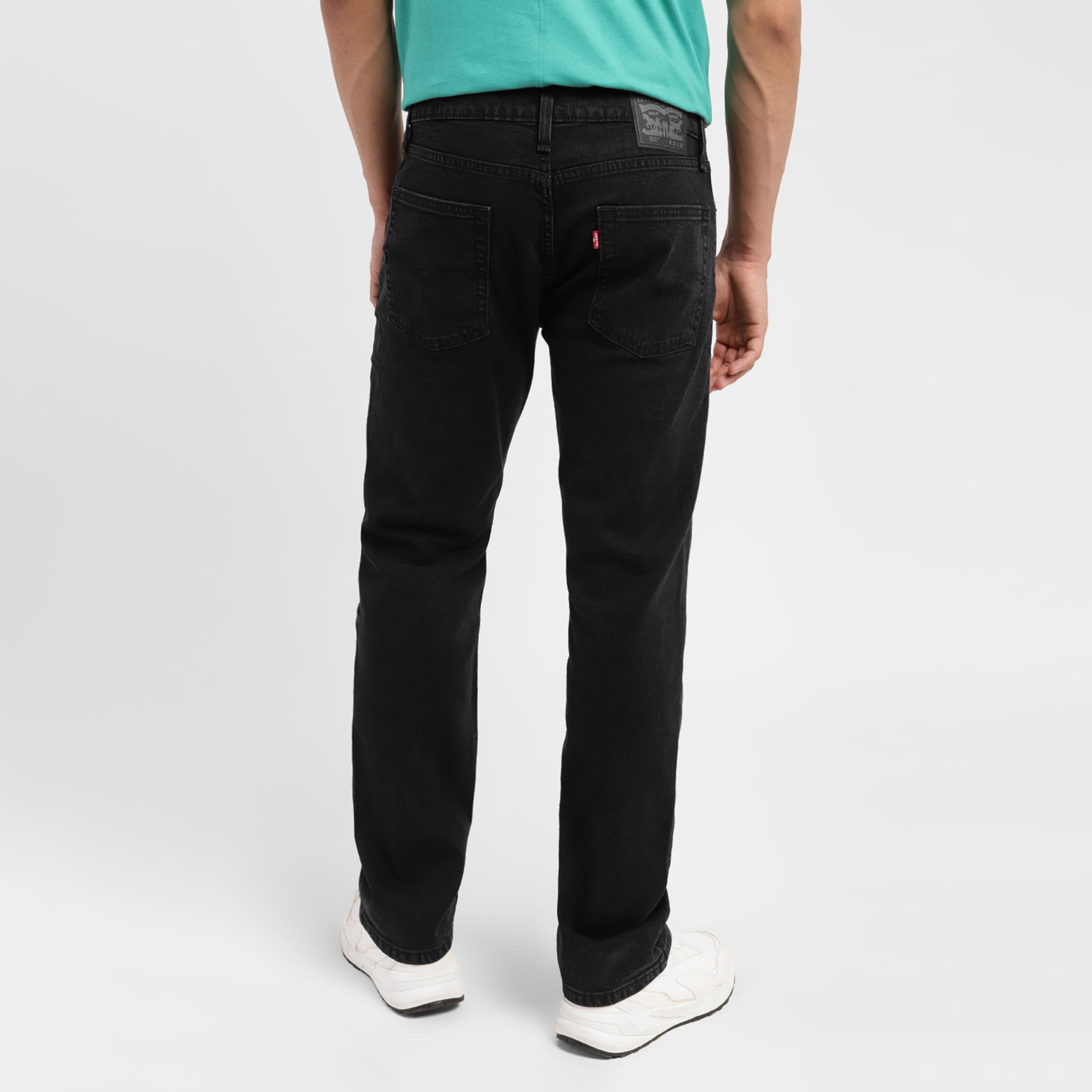 بنطال جينز من ليفايز 513 بلون اسود ذو قصة مستقيمة وجيب متوسط الارتفاع-men-clothing-bottoms-jeans-image-3