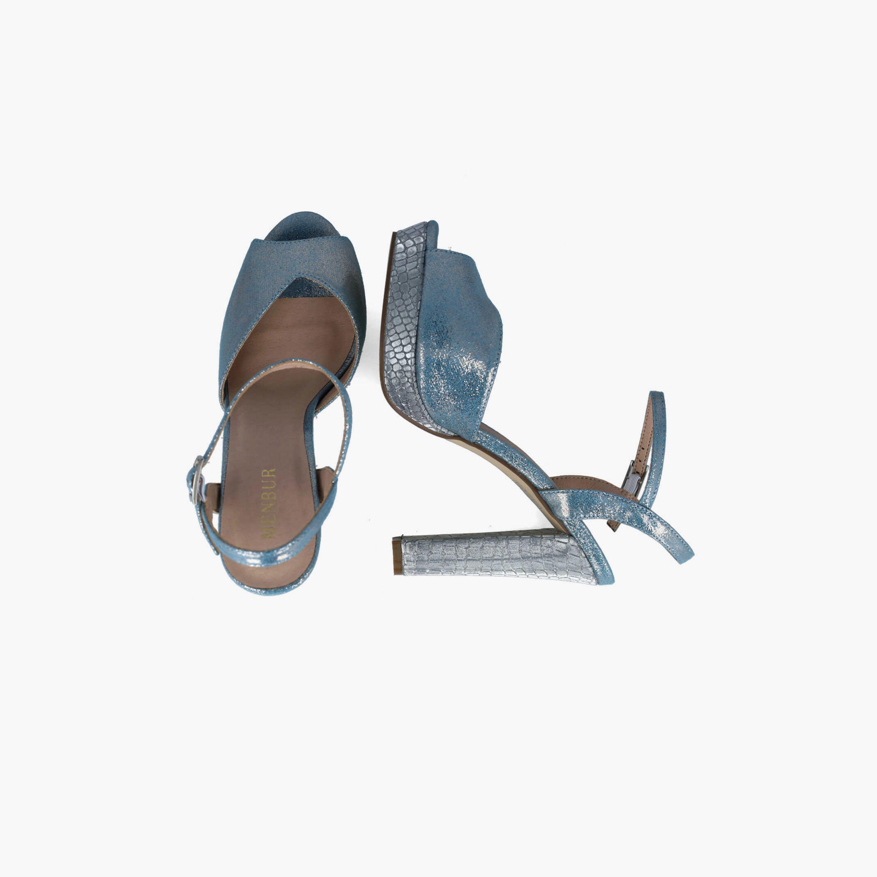 Menbur Women's Glitter Platform Heels with Strap | 23709-women-shoes-heels-image-6