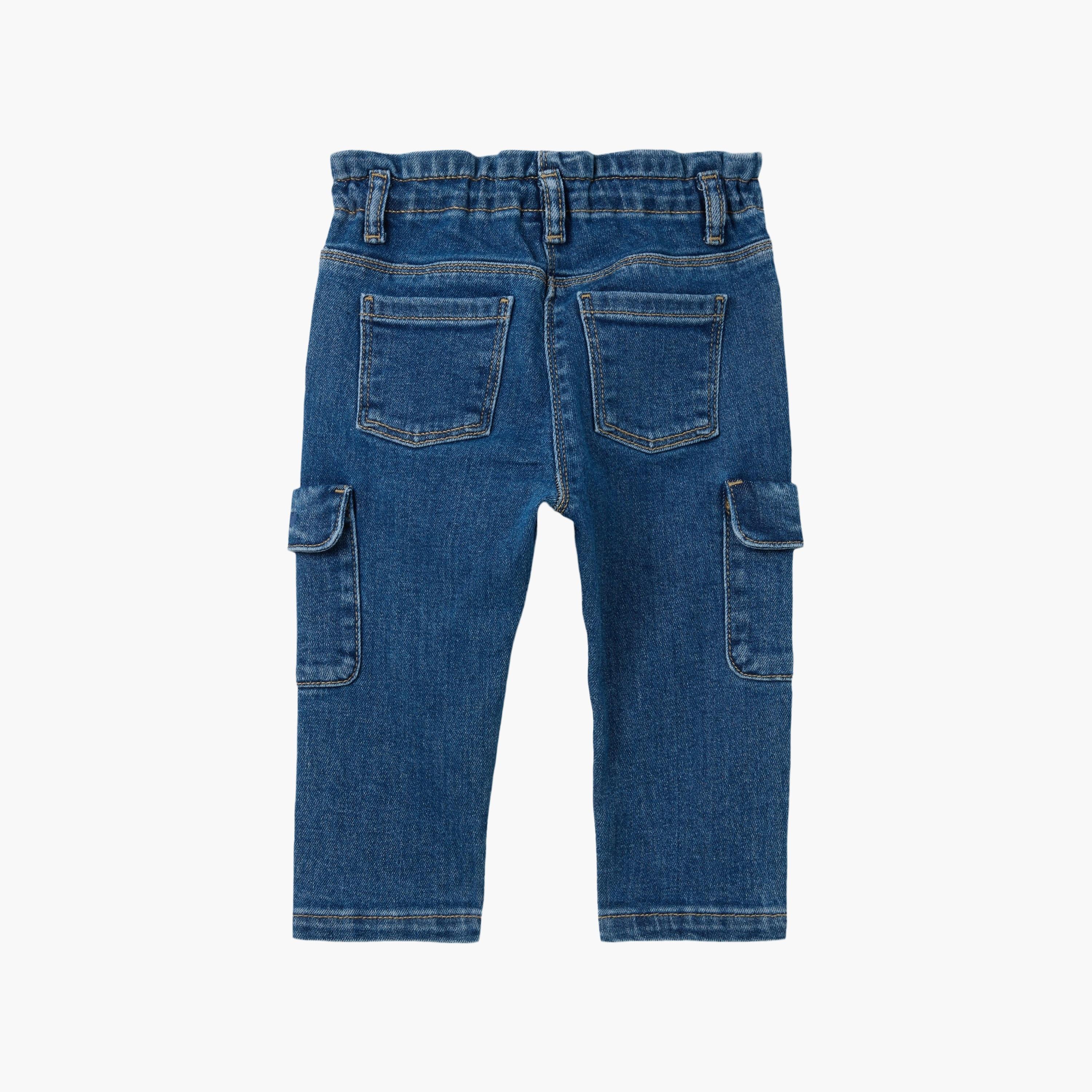 بنطال جينز "كارغو" سادة بقصة "ريجيولار فيت" من اوه في اس-girls-clothing-bottoms-jeansandjeggings-image-2