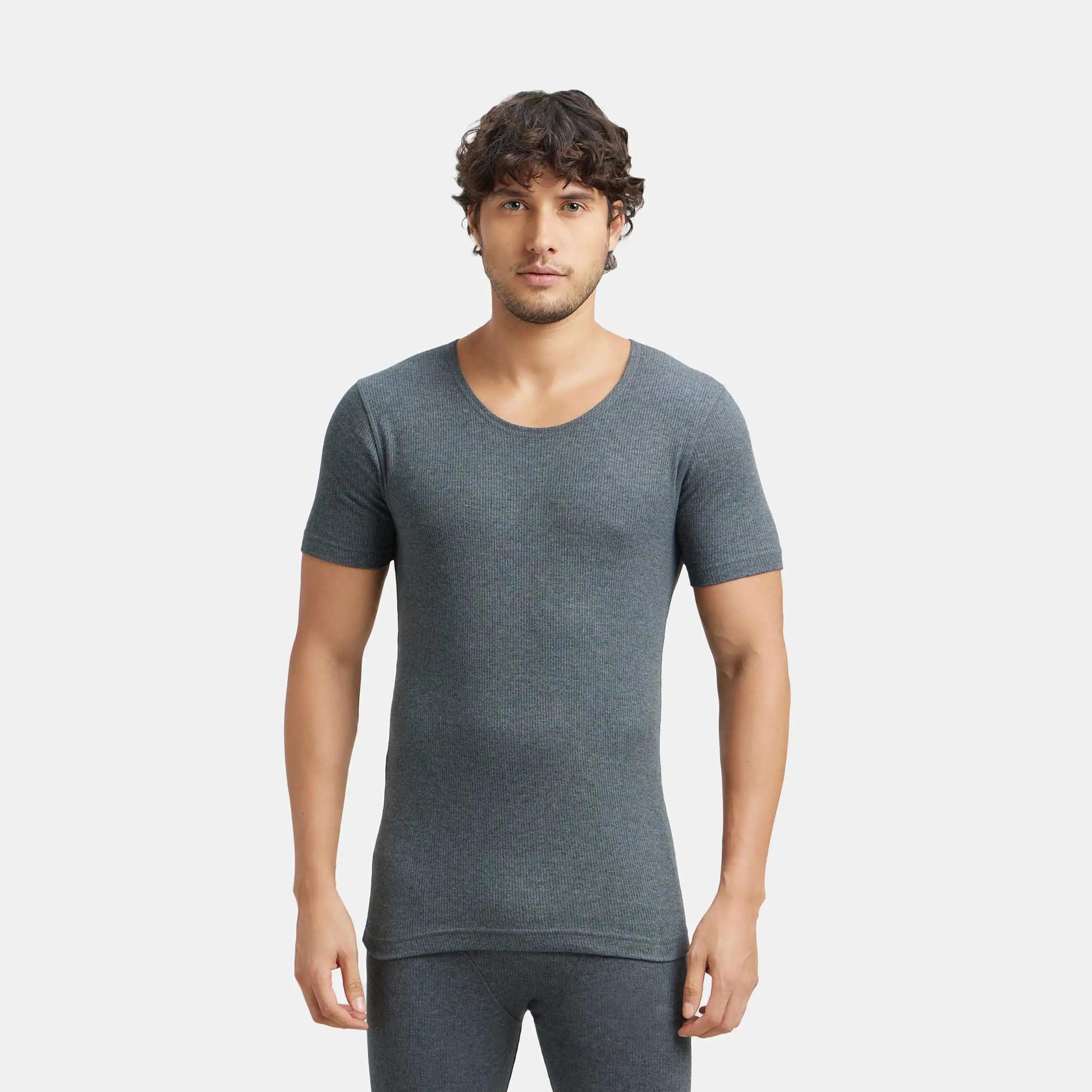 Jockey Men's Thermal Short-Sleeves T-shirt-men-clothing-innerwear-vests-image-1