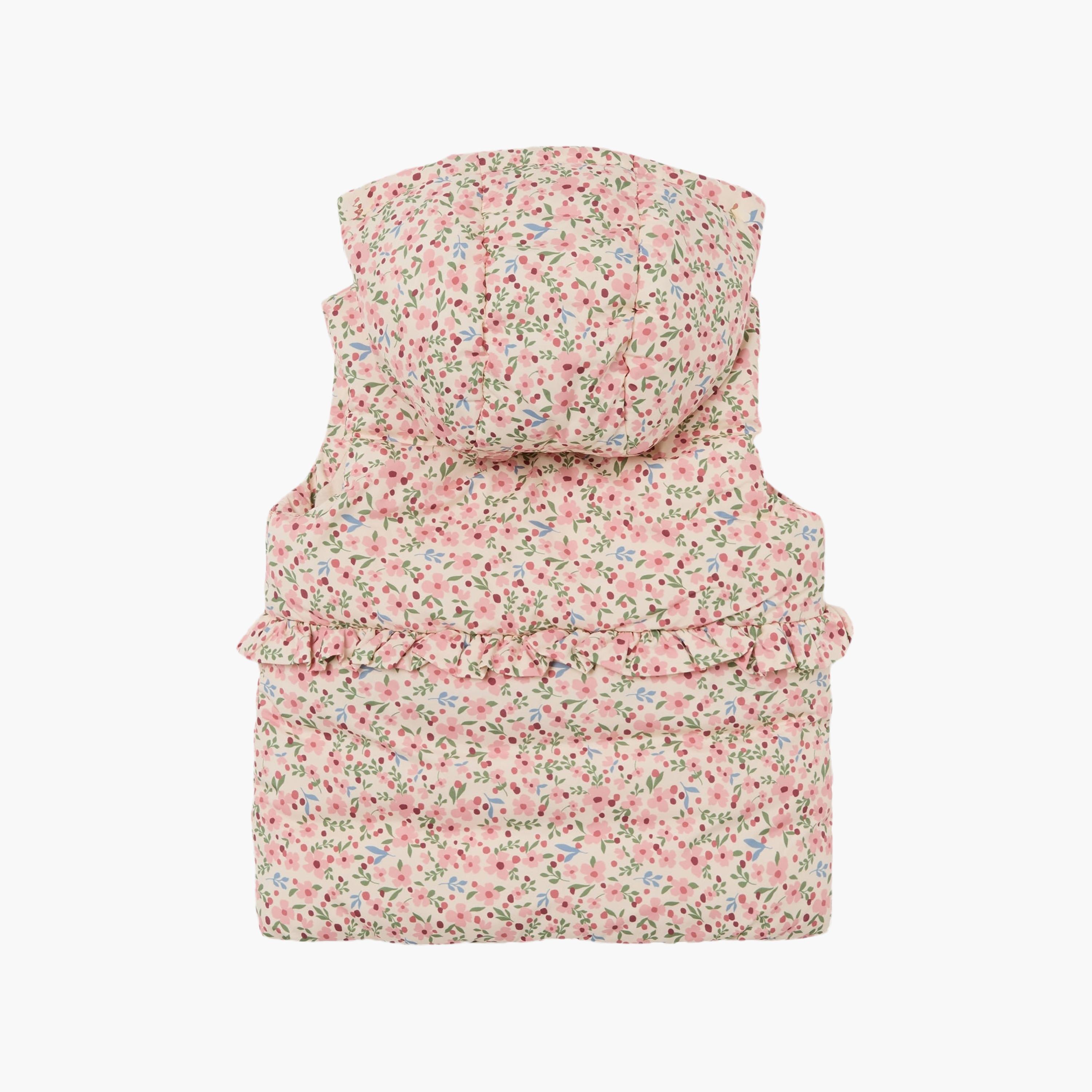 OVS Padded Sleeve Less Floral Printed Vest-girls-clothing-winterwear-jacketsandcoats-image-2