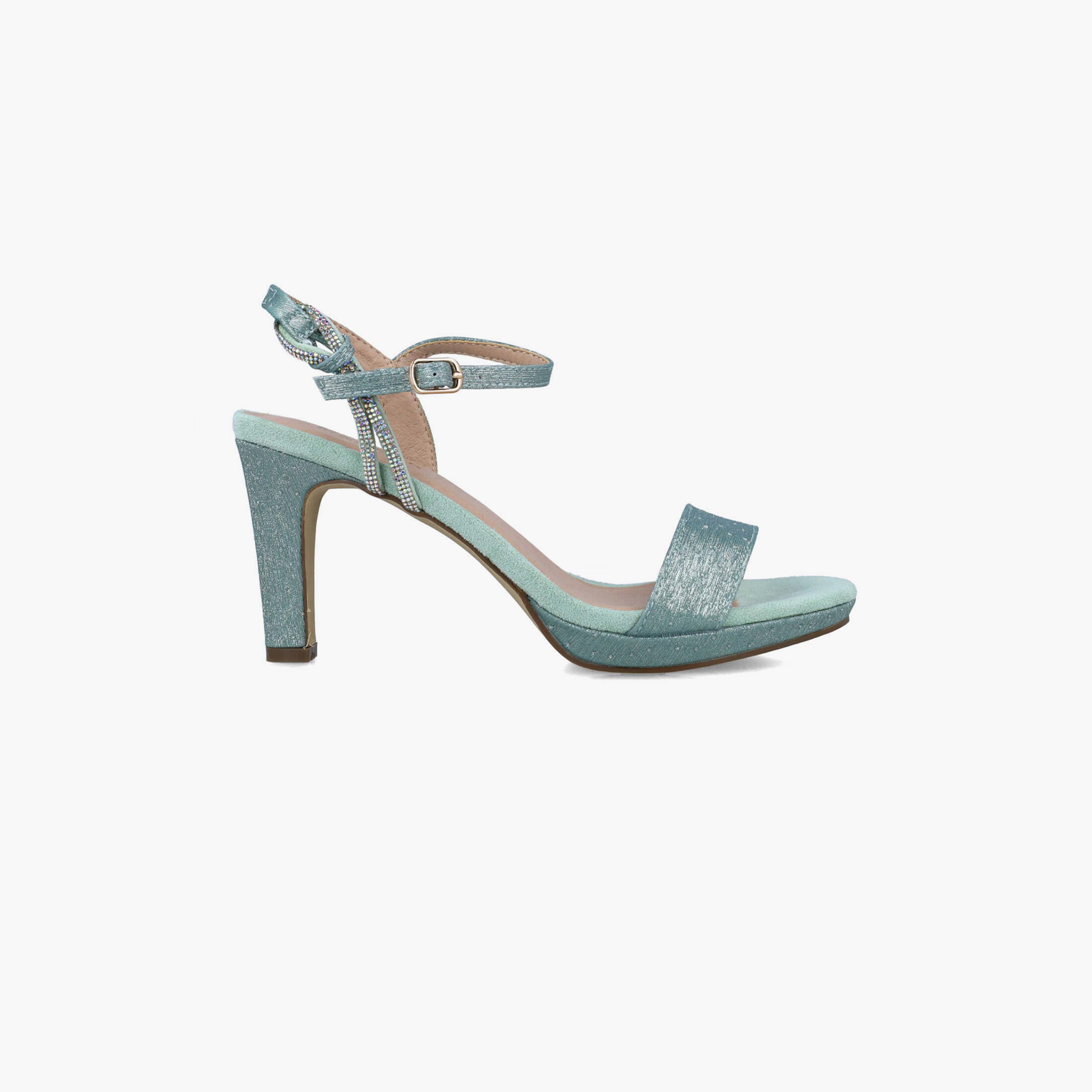 Menbur Women's Woven Platform Heels with Embellishment | 24102-women-shoes-heels-image-1
