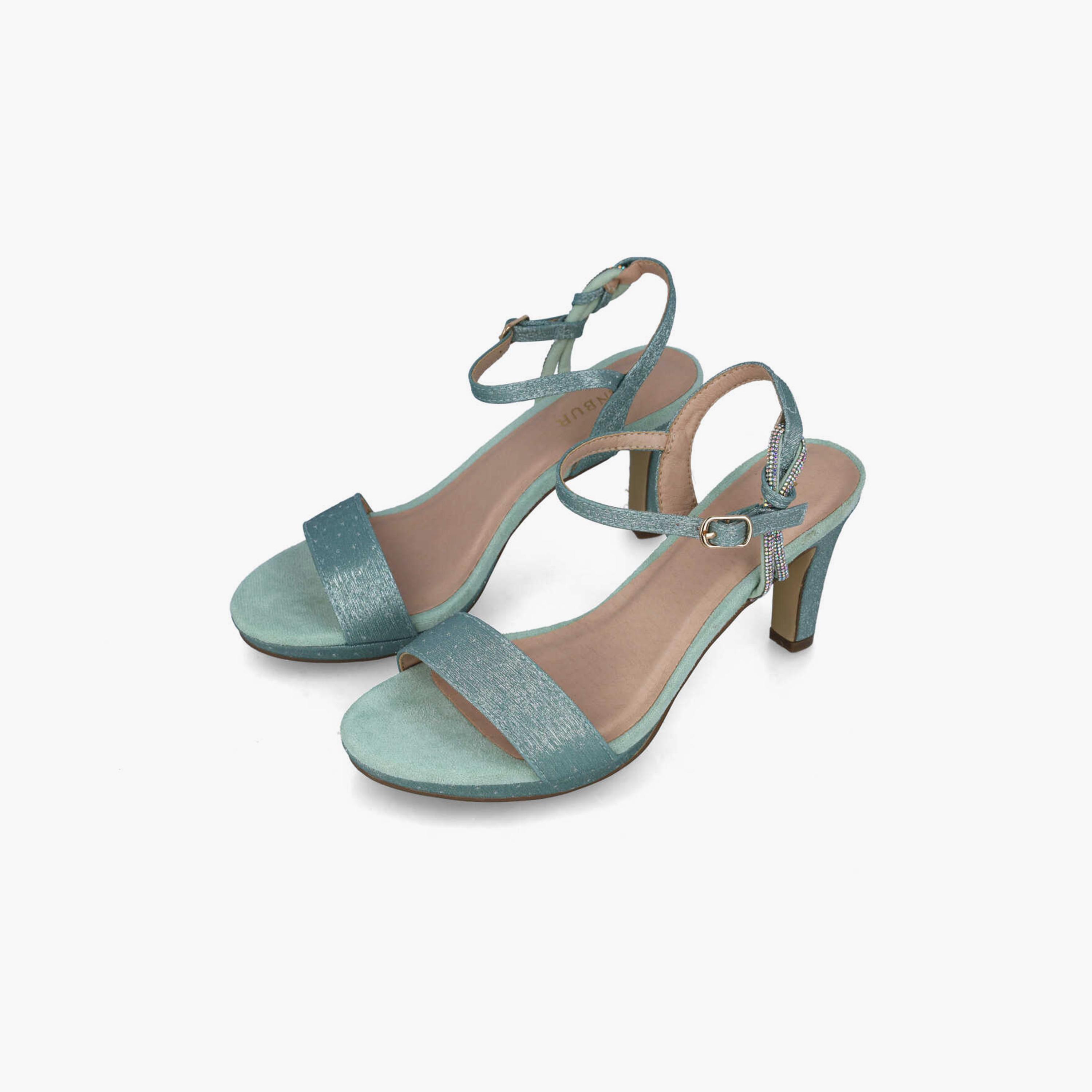 Menbur Women's Woven Platform Heels with Embellishment | 24102-women-shoes-heels-image-2