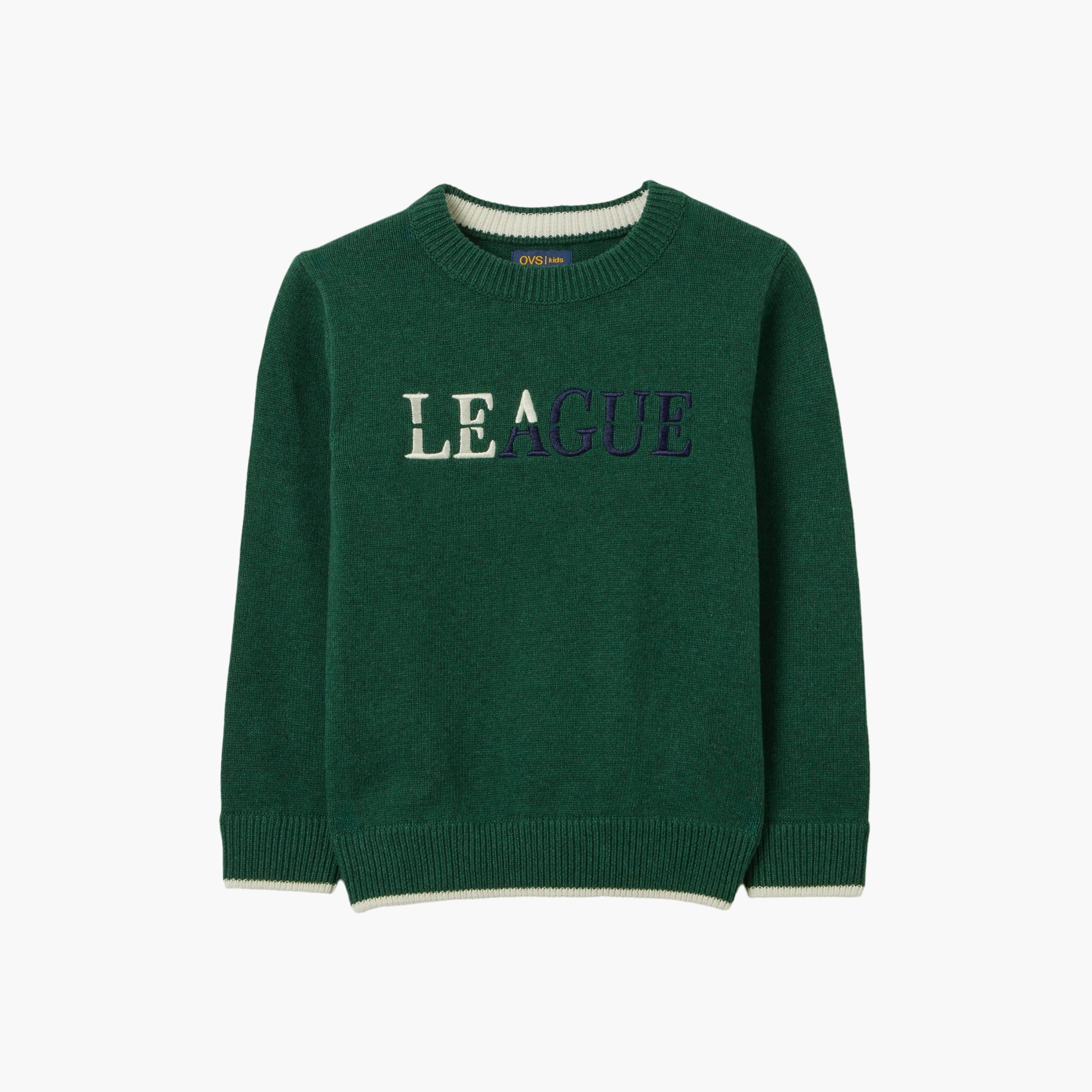 سويت شيرت قطن "أوفرسايز" بتطريز من اوه في اس-boys-clothing-sweatshirts-image-1