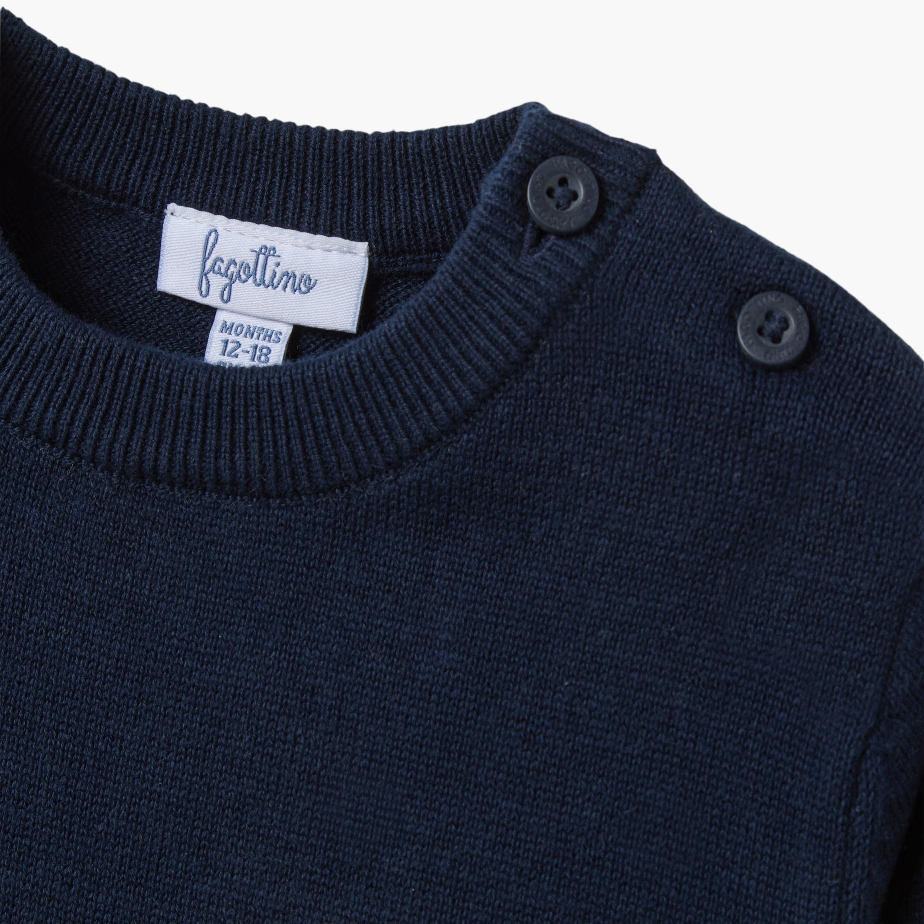 OVS Cotton Oversized Buttoned Sweatshirt-baby-boys-clothing-sweatshirts-image-3