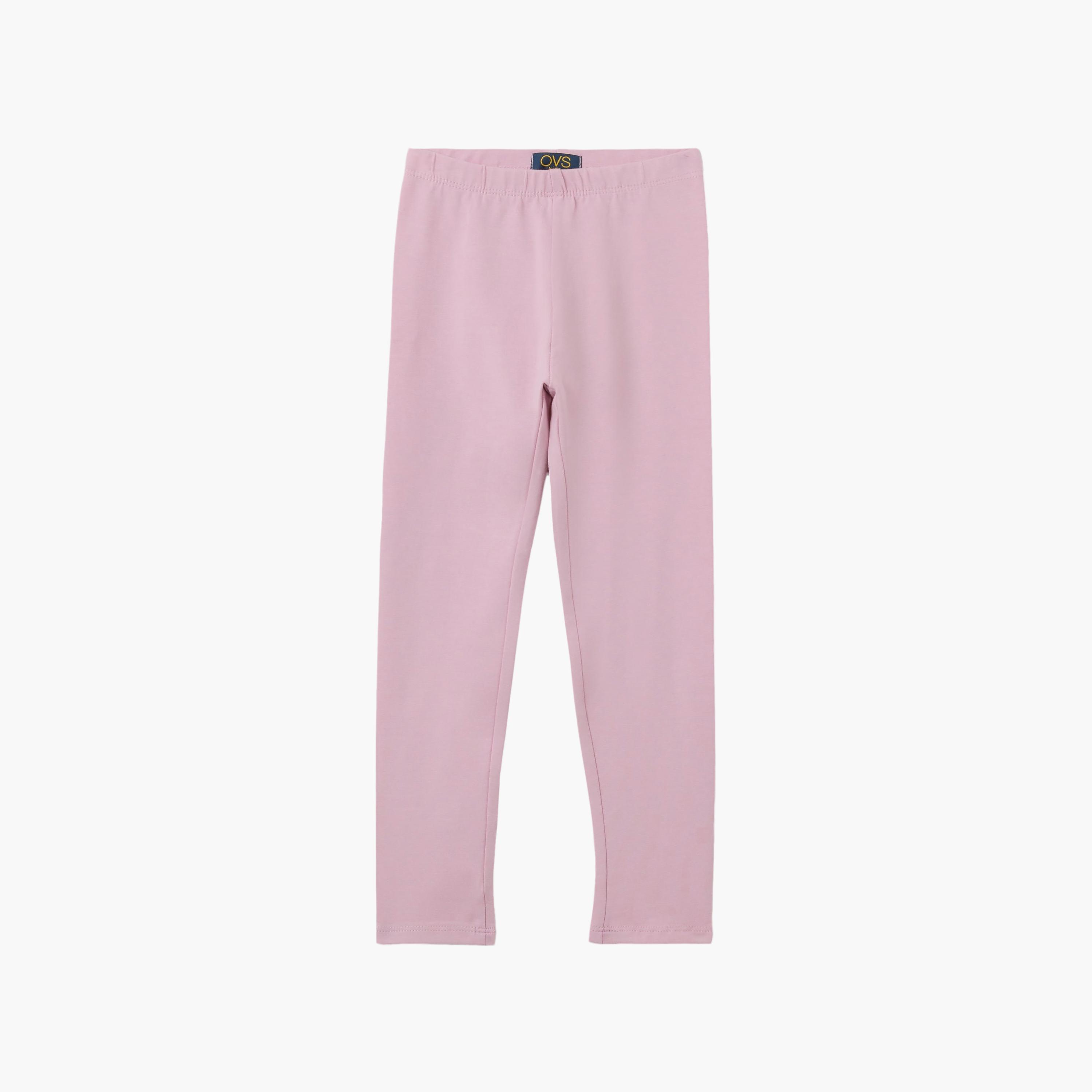 ليجنز سادة بخصر مطاطي من اوه في اس-girls-clothing-bottoms-leggings-image-1