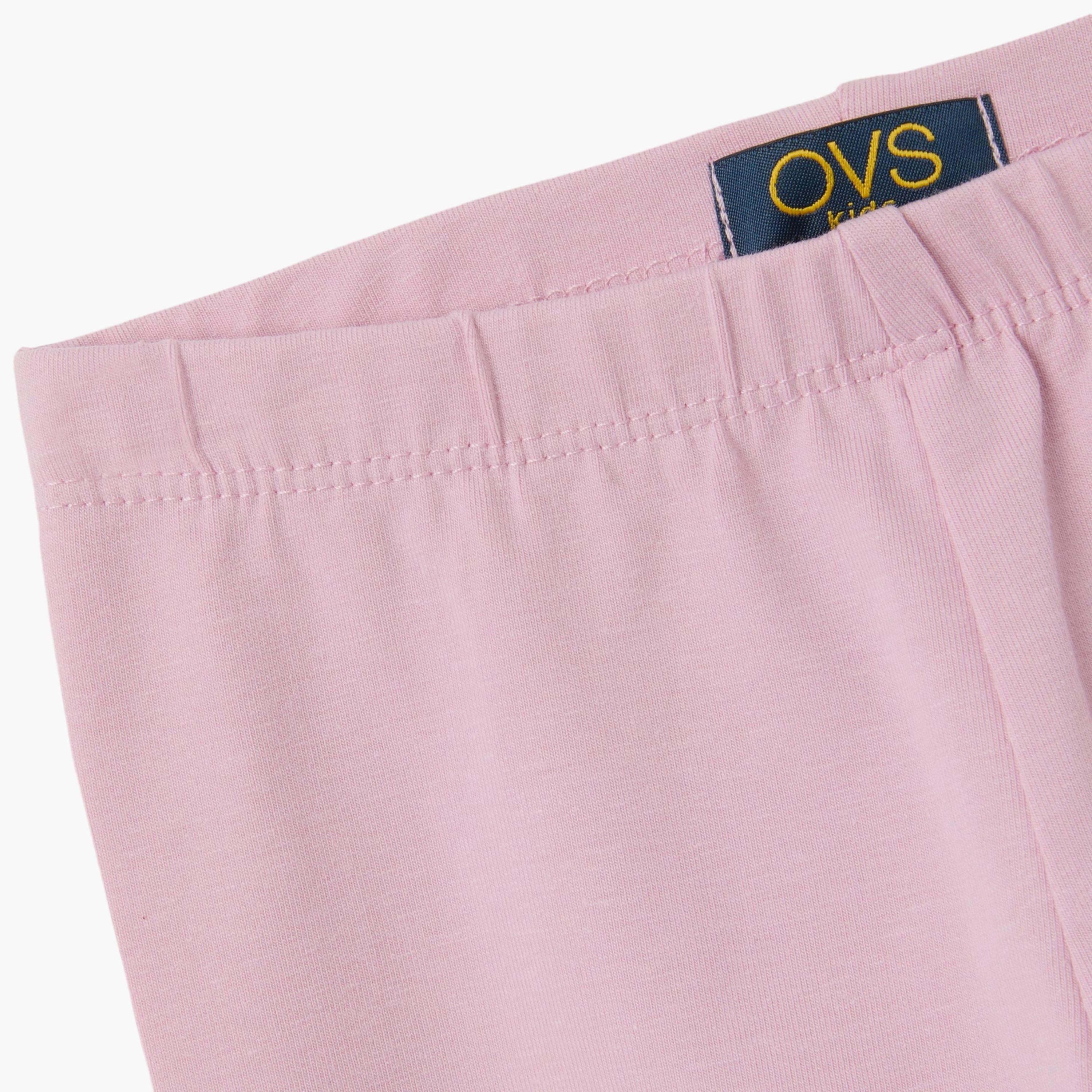 OVS Solid Elasticated Leggings-girls-clothing-bottoms-leggings-image-3
