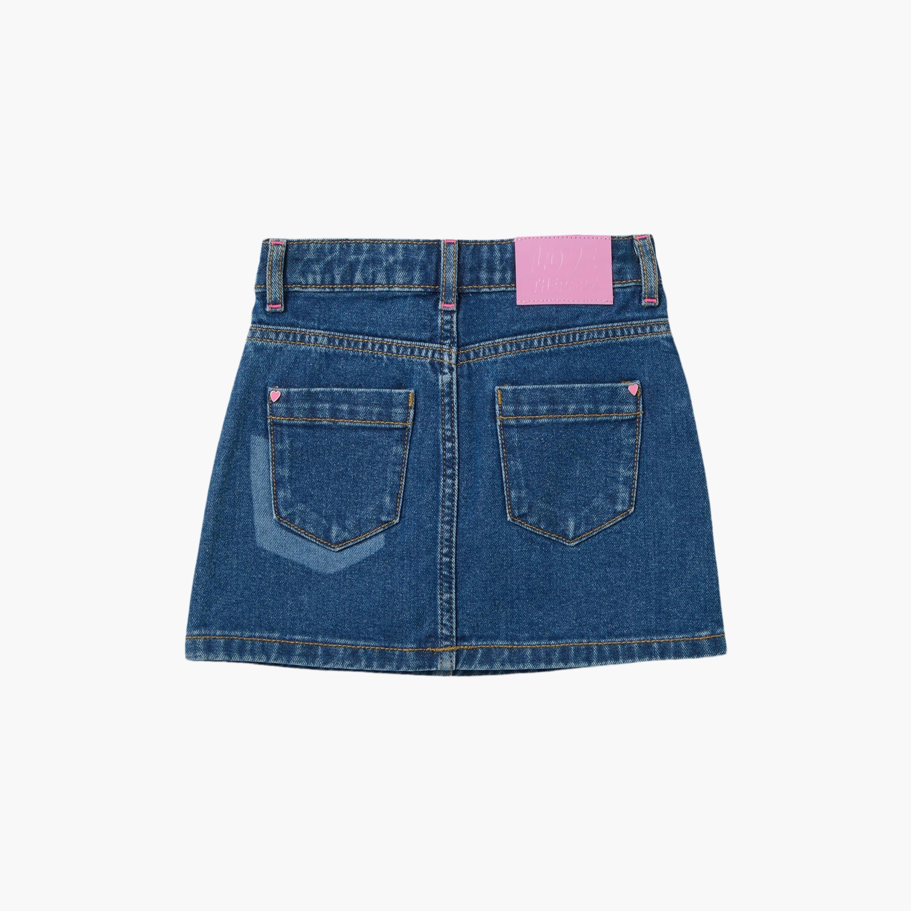 OVS Demin Regular Fit Skirt-girls-clothing-bottoms-skirts-image-2