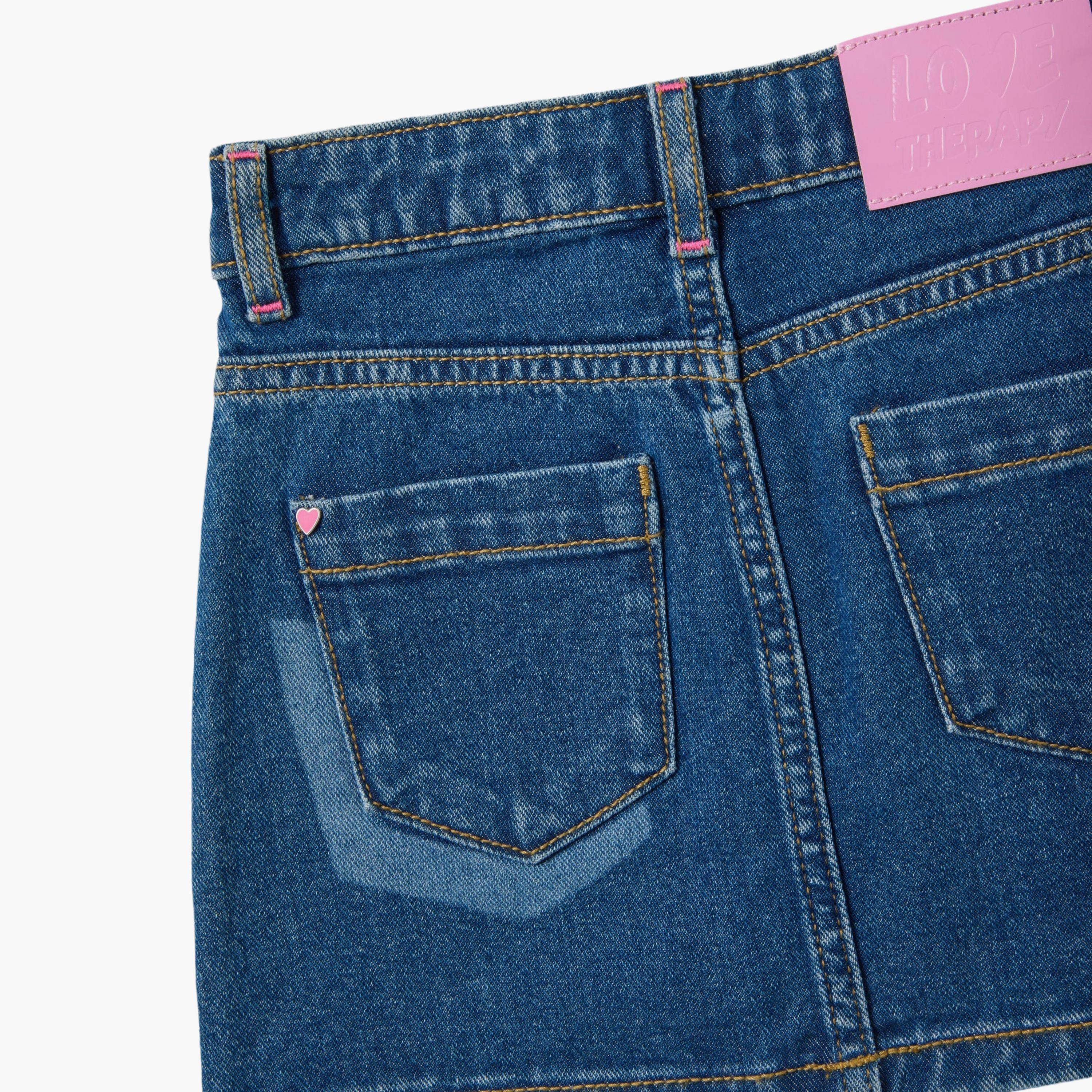 OVS Demin Regular Fit Skirt-girls-clothing-bottoms-skirts-image-3