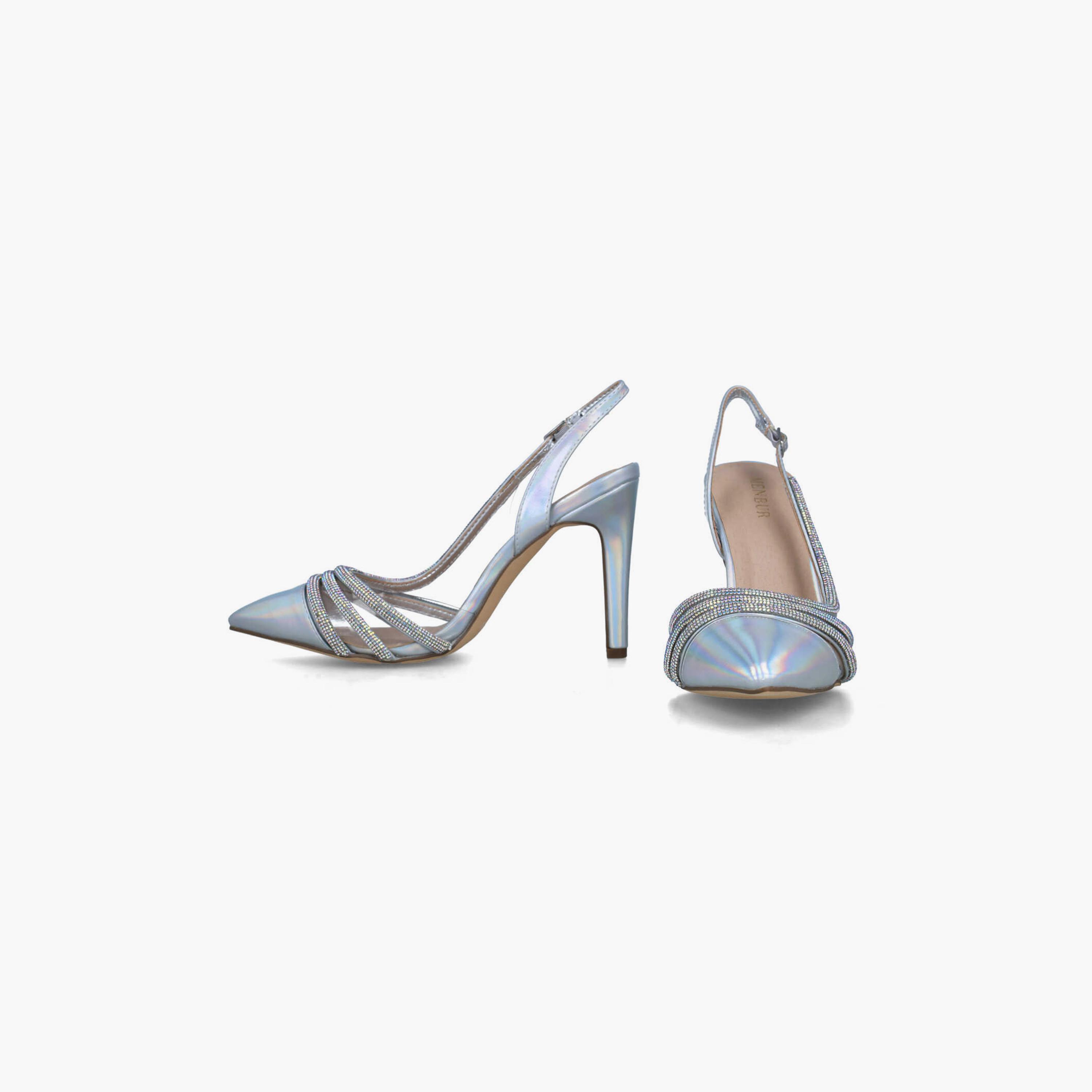 Menbur Women's Metallic Pumps with Embellishment | 24260-women-shoes-heels-image-5