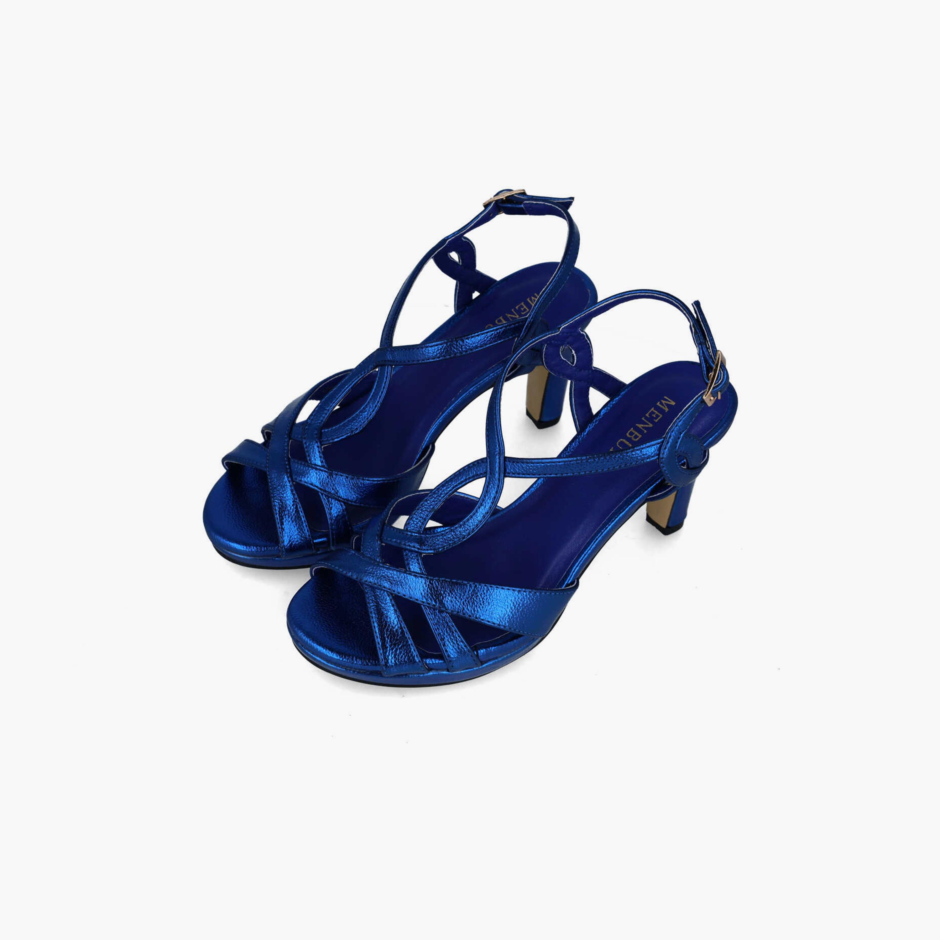 Menbur Women's Metallic Strap Sandals | 24264-women-shoes-heels-image-2