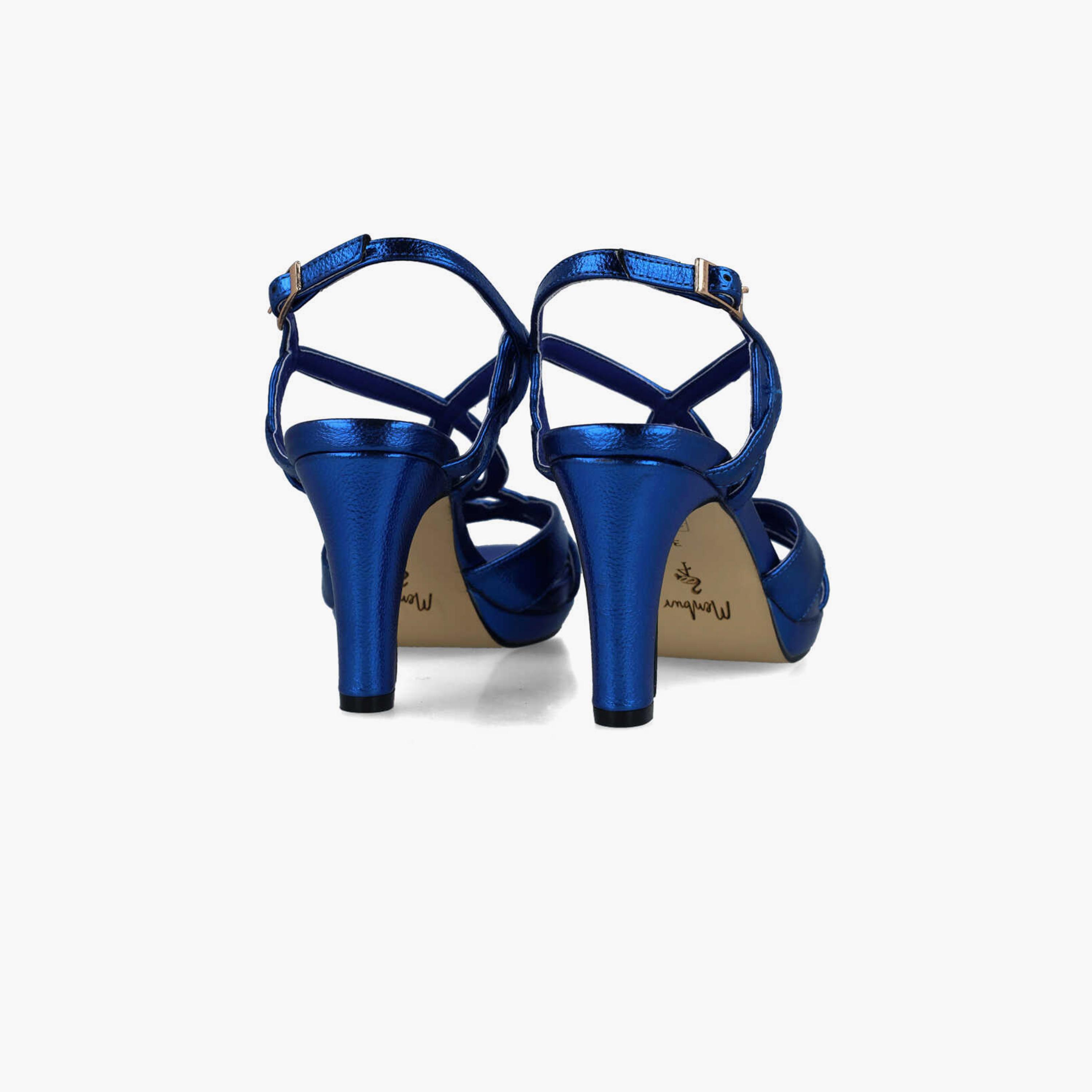 Menbur Women's Metallic Strap Sandals | 24264-women-shoes-heels-image-3