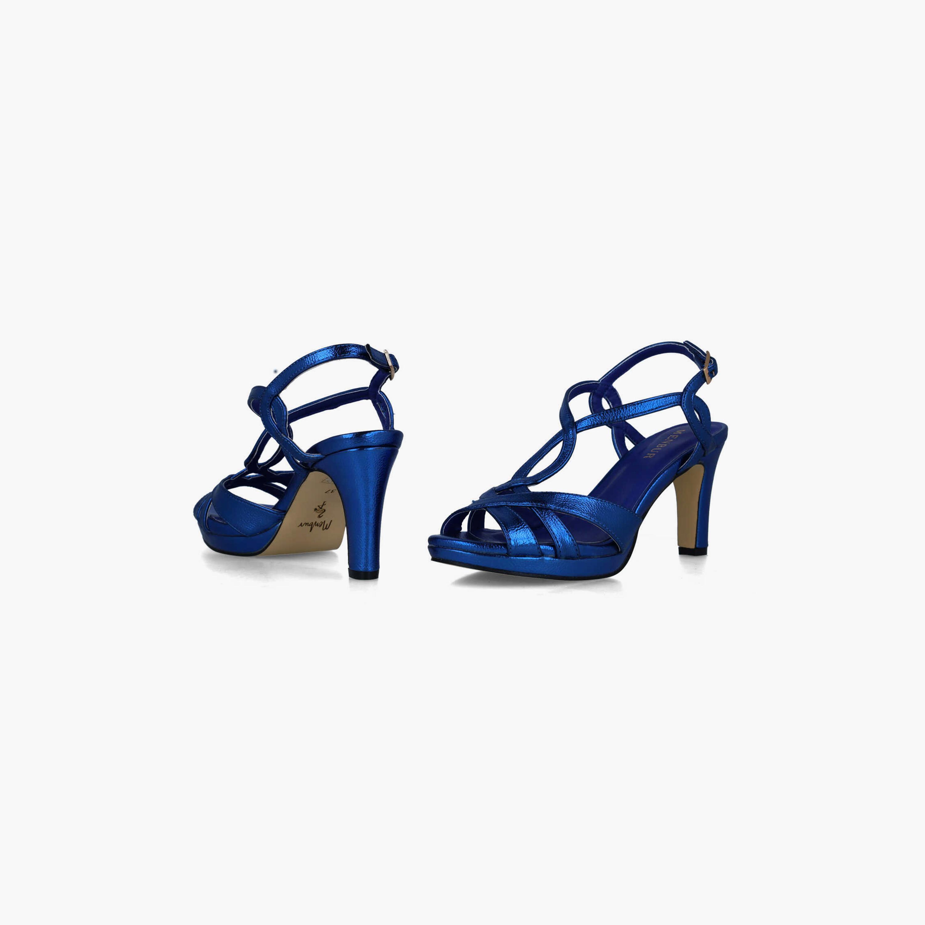 Menbur Women's Metallic Strap Sandals | 24264-women-shoes-heels-image-4
