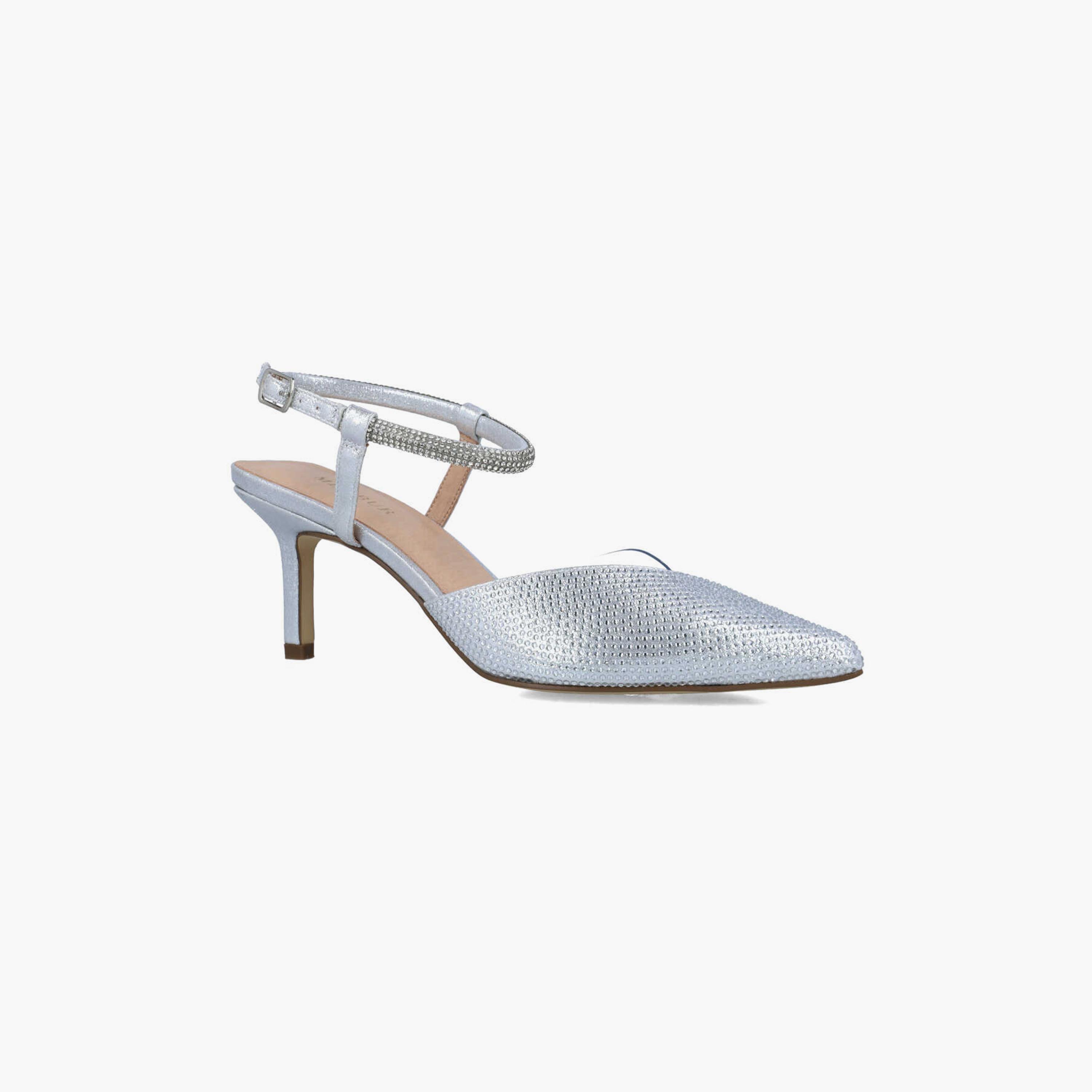 Menbur Women's Metallic Kitten Heels with Embellishment | 24268-women-shoes-heels-image-1