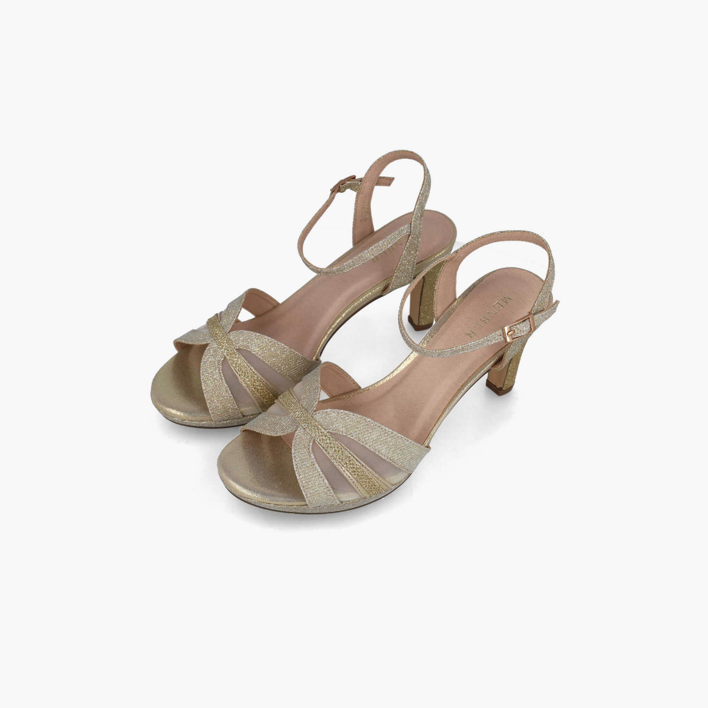 Menbur Women's Glitter Strap Sandals | 24279-women-shoes-heels-image-2