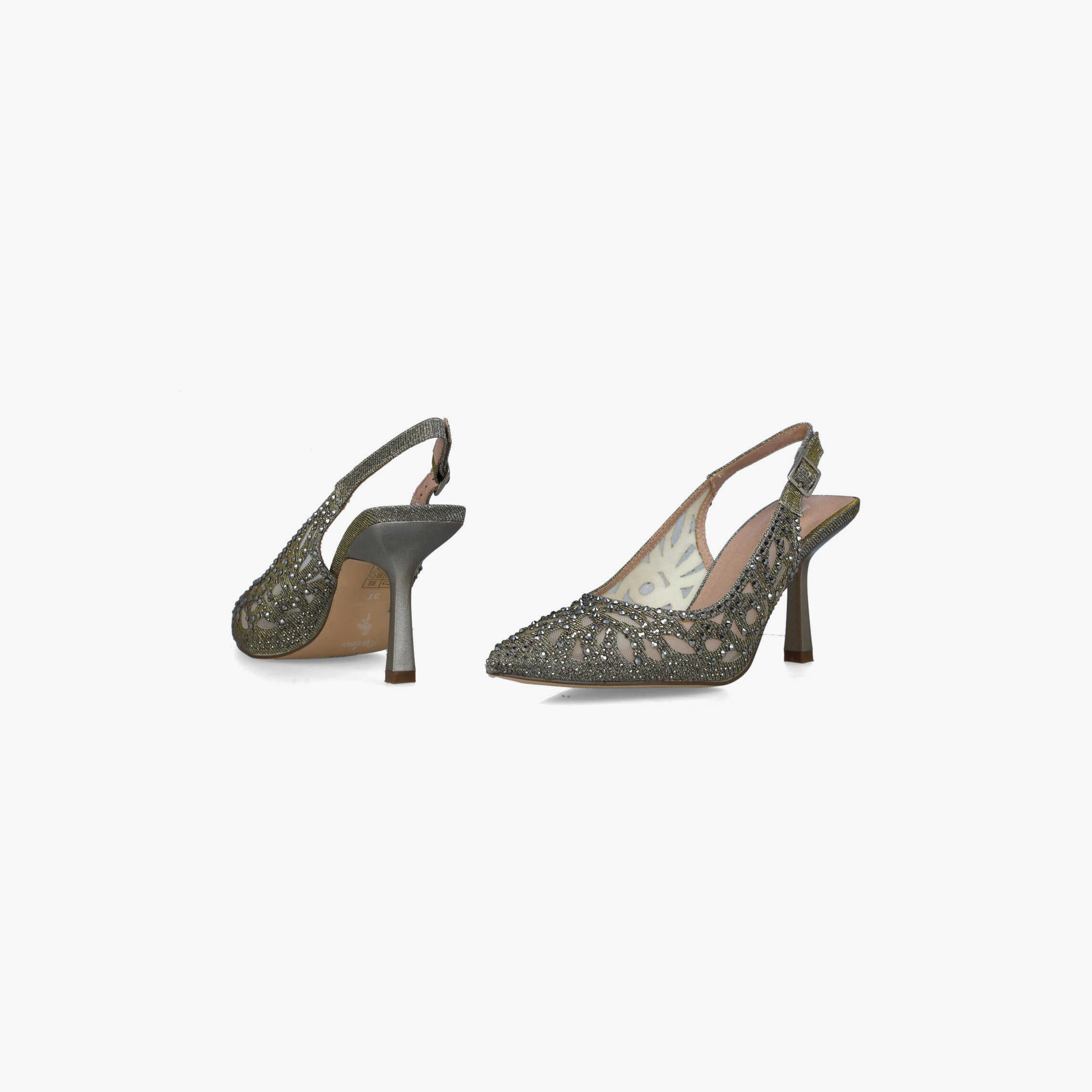 Menbur Women's Glitter Pumps with Embellishment | 24303-women-shoes-heels-image-4