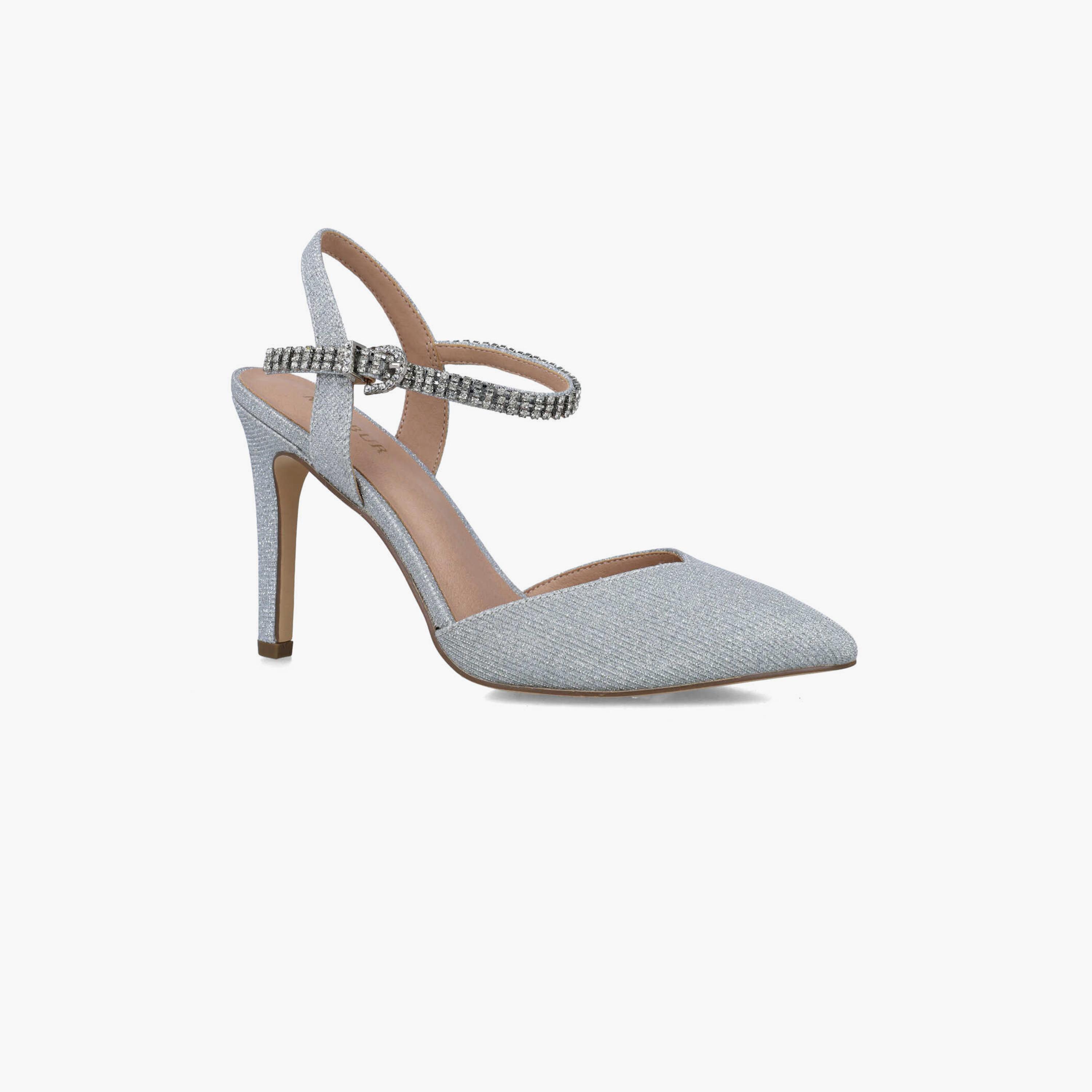 Menbur Women's Glitter Pumps with Embellishment | 24305-women-shoes-heels-image-1