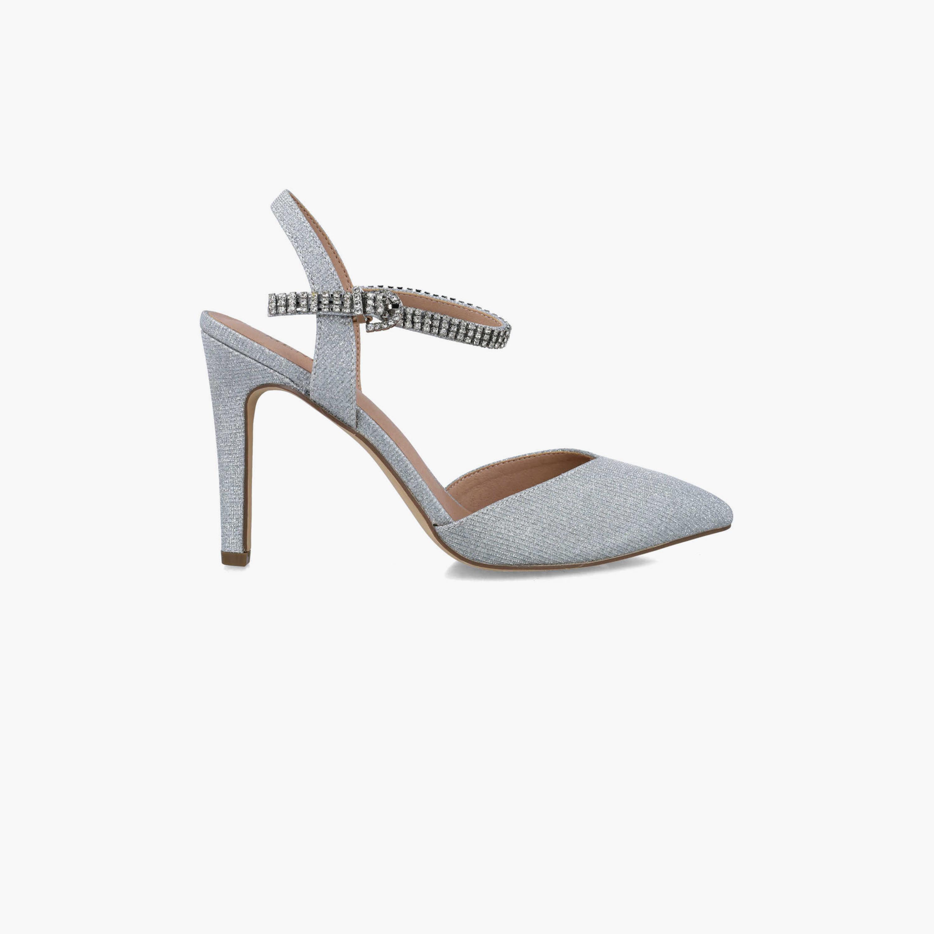 Menbur Women's Glitter Pumps with Embellishment | 24305-women-shoes-heels-image-2
