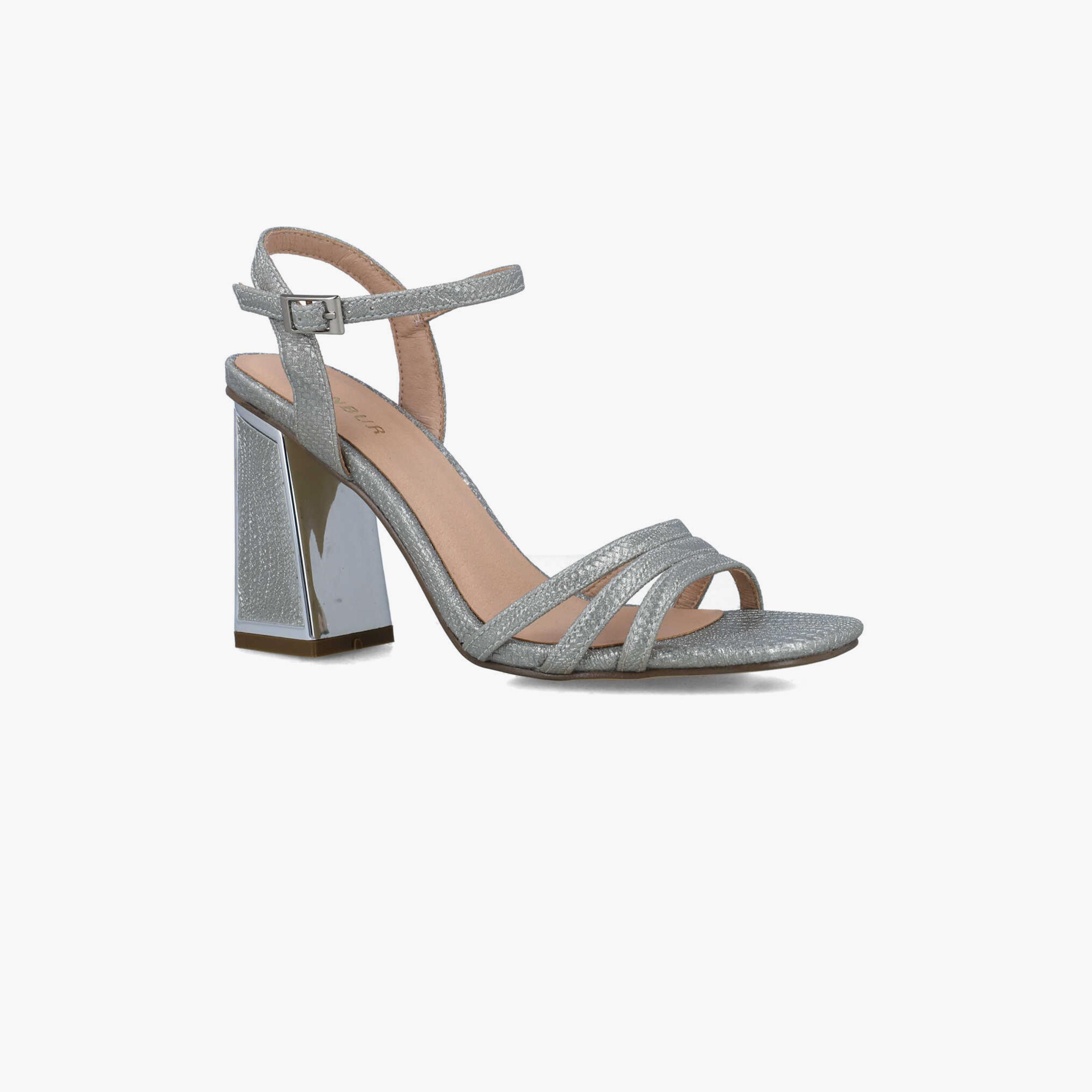 Menbur Women's Metallic Strap Sandals | 24323-women-shoes-heels-image-1