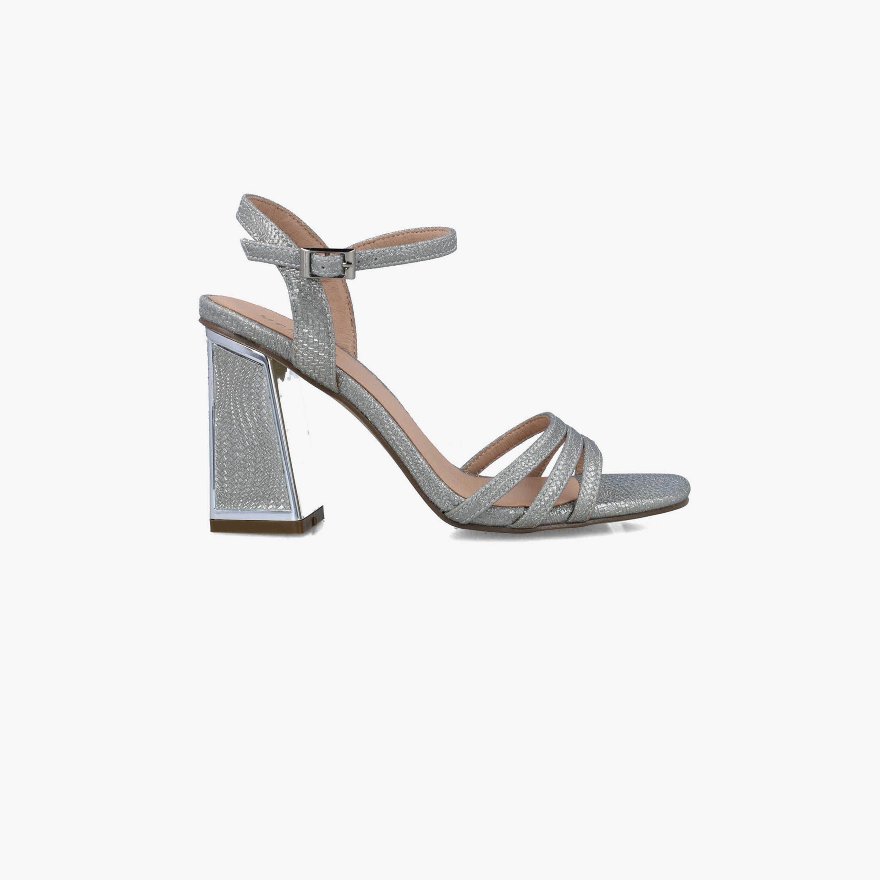 Menbur Women's Metallic Strap Sandals | 24323-women-shoes-heels-image-2