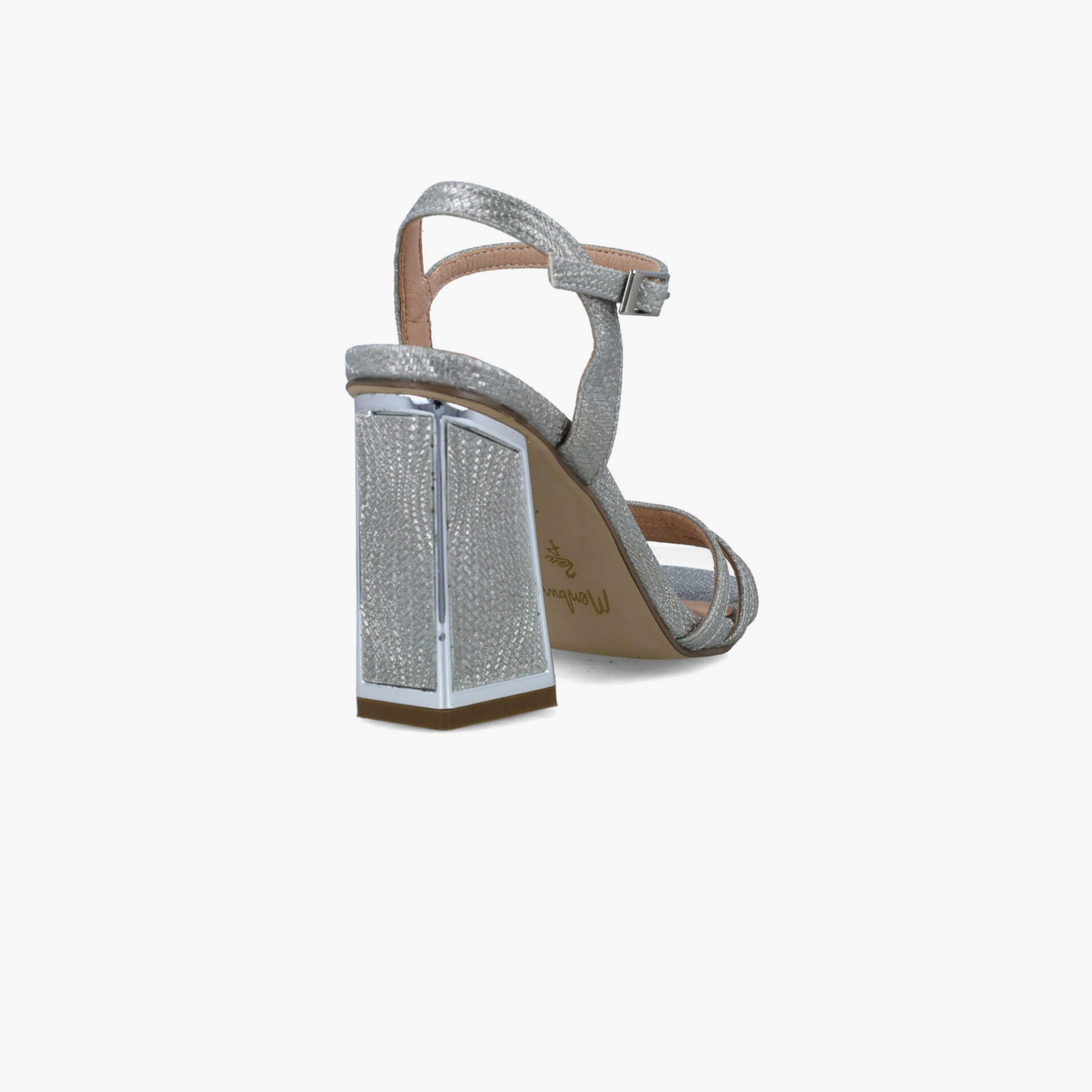 Menbur Women's Metallic Strap Sandals | 24323-women-shoes-heels-image-3