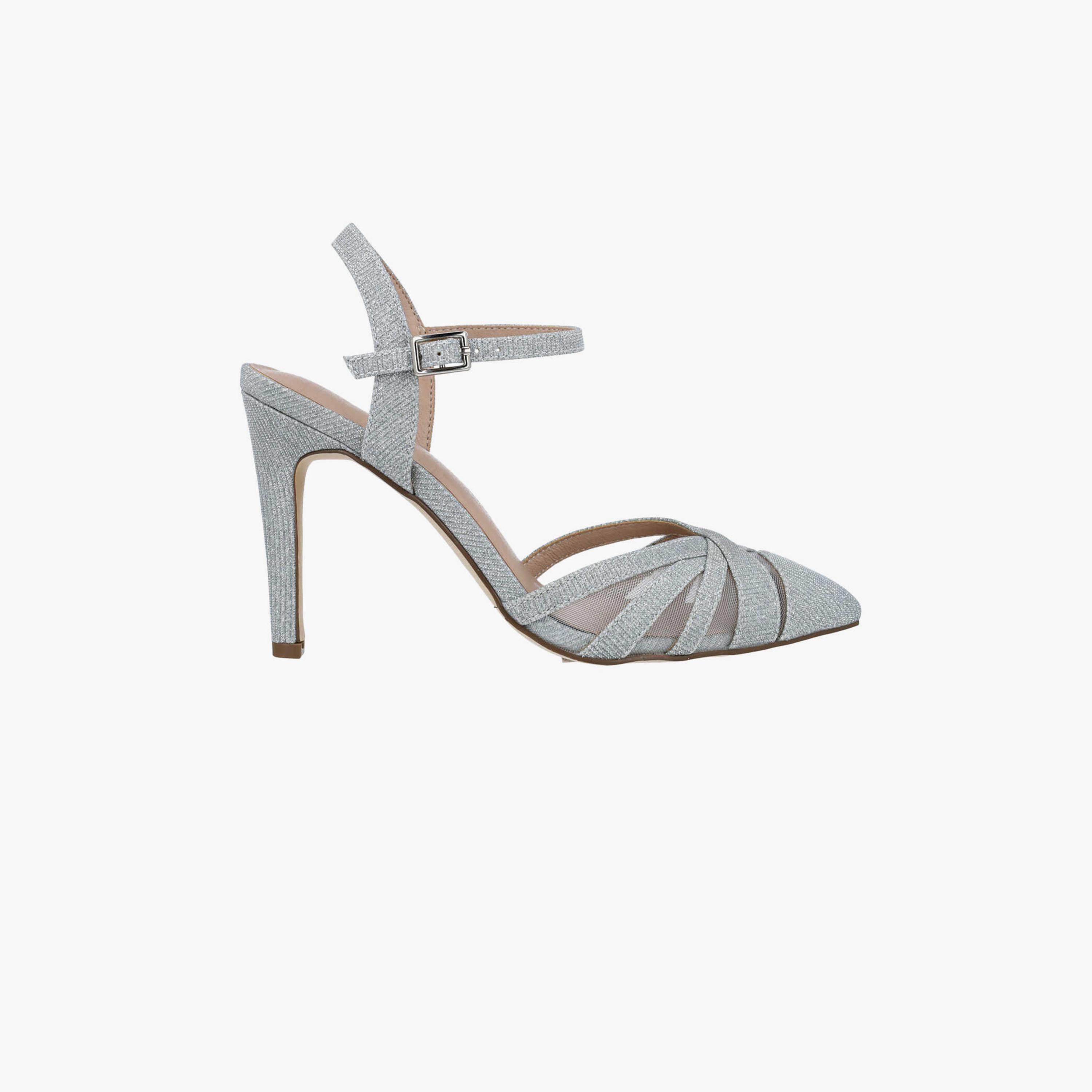 Menbur Women's Glitter Pumps with Strap | 24374-women-shoes-heels-image-2