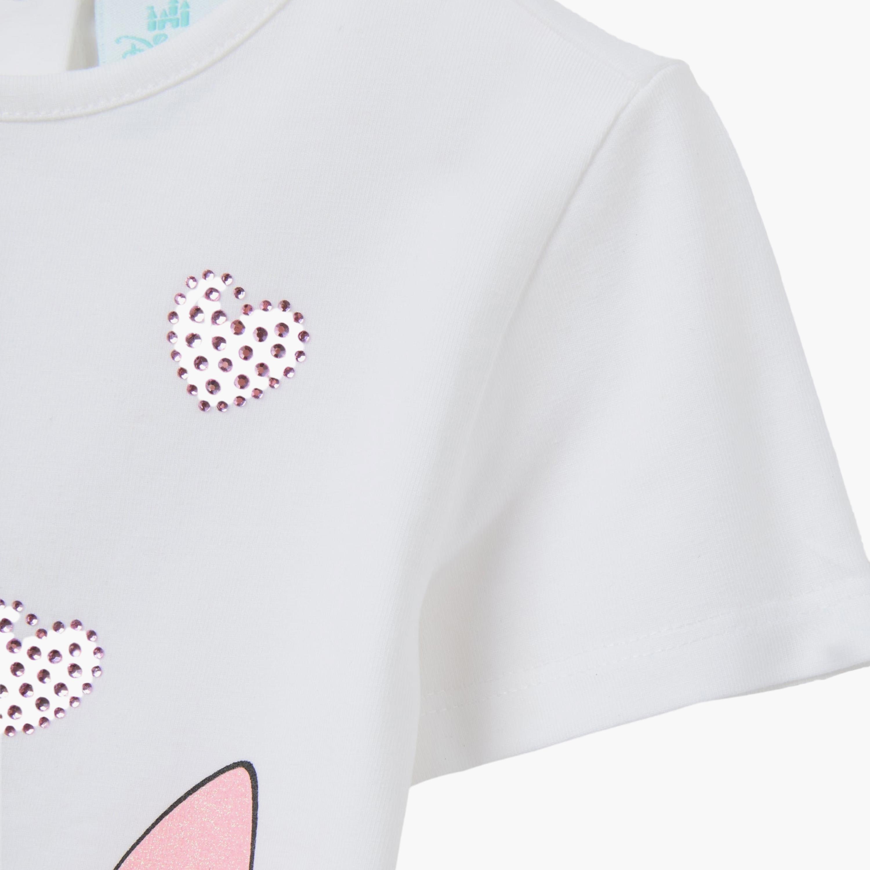 تيشيرت قطن بطبعة الشخصية "ستيتش" بأكمام قصيرة من اوه في اس-baby-girls-clothing-tshirts-image-3