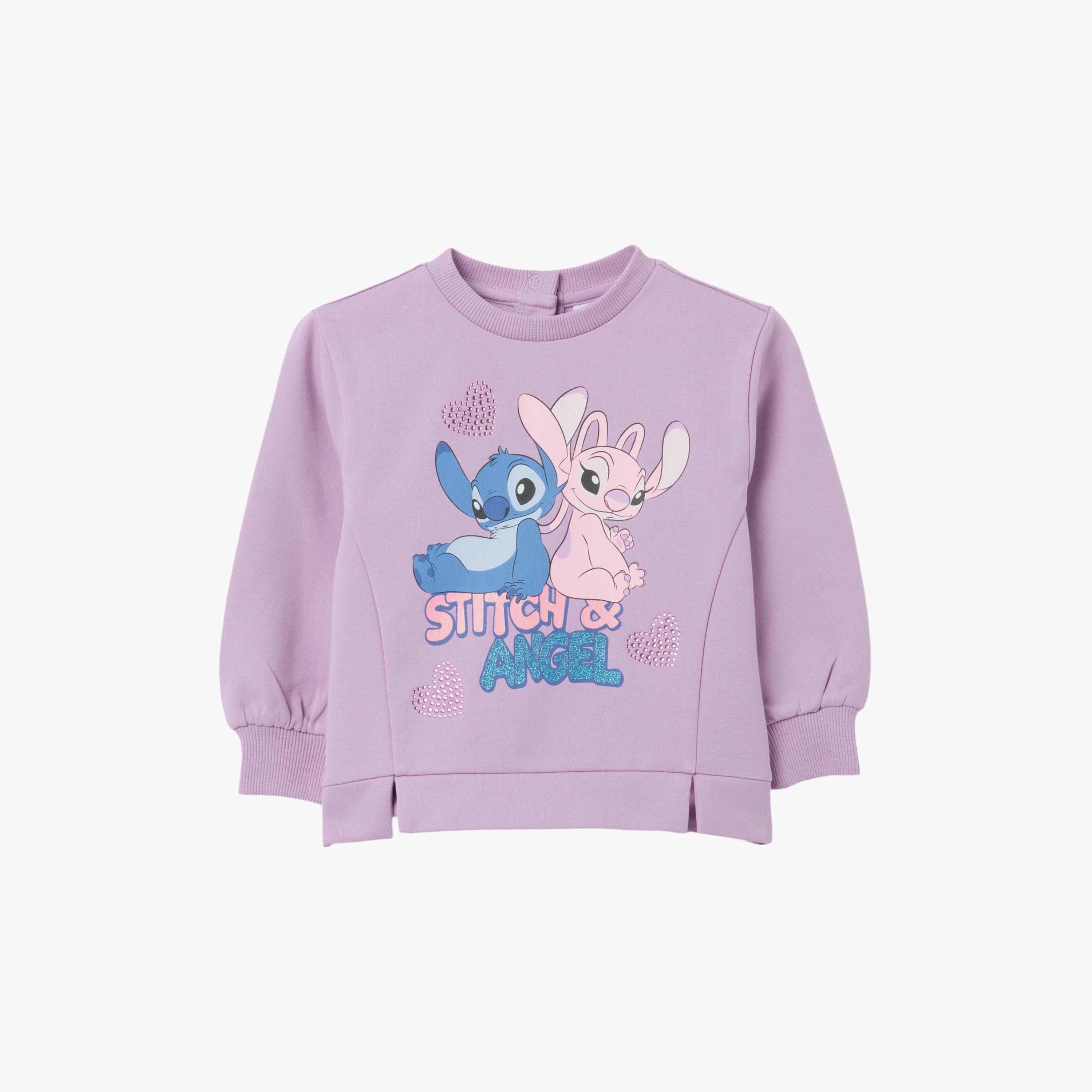 سويت شيرت بتطريز الشخصية "ستيتش" من اوه في اس-baby-girls-clothing-sweatshirts-image-1