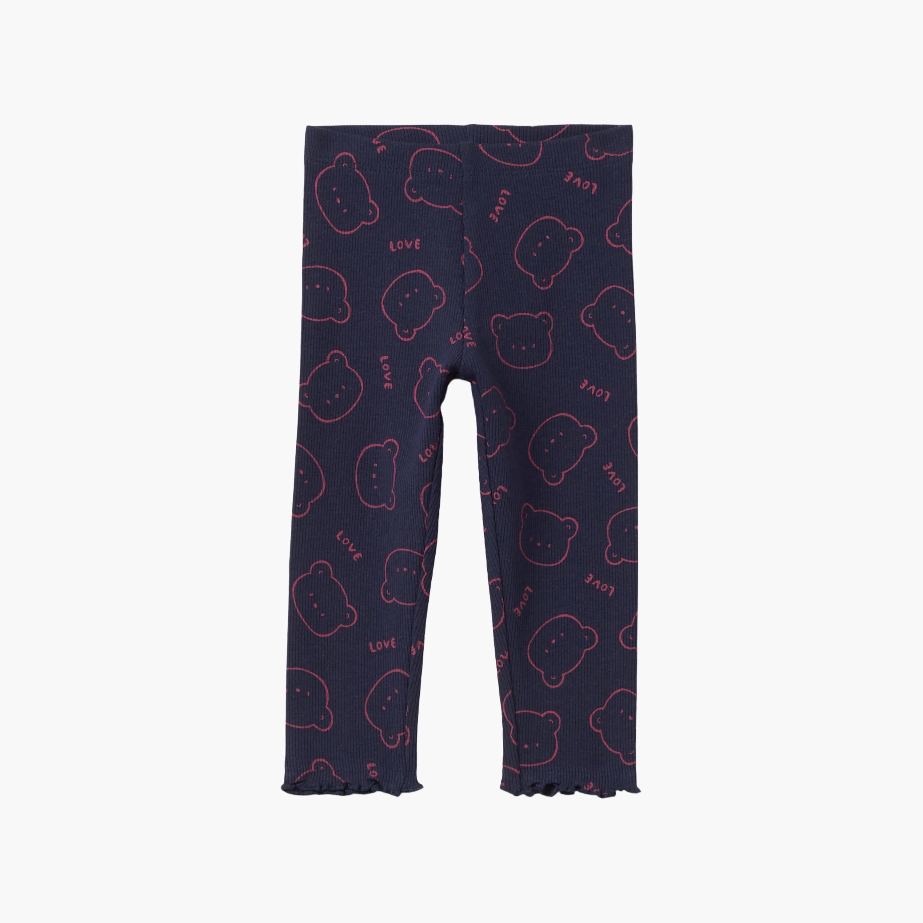 ليجنز مخطط ومطبو ع من اوه في اس-baby-girls-clothing-bottoms-leggings-image-1