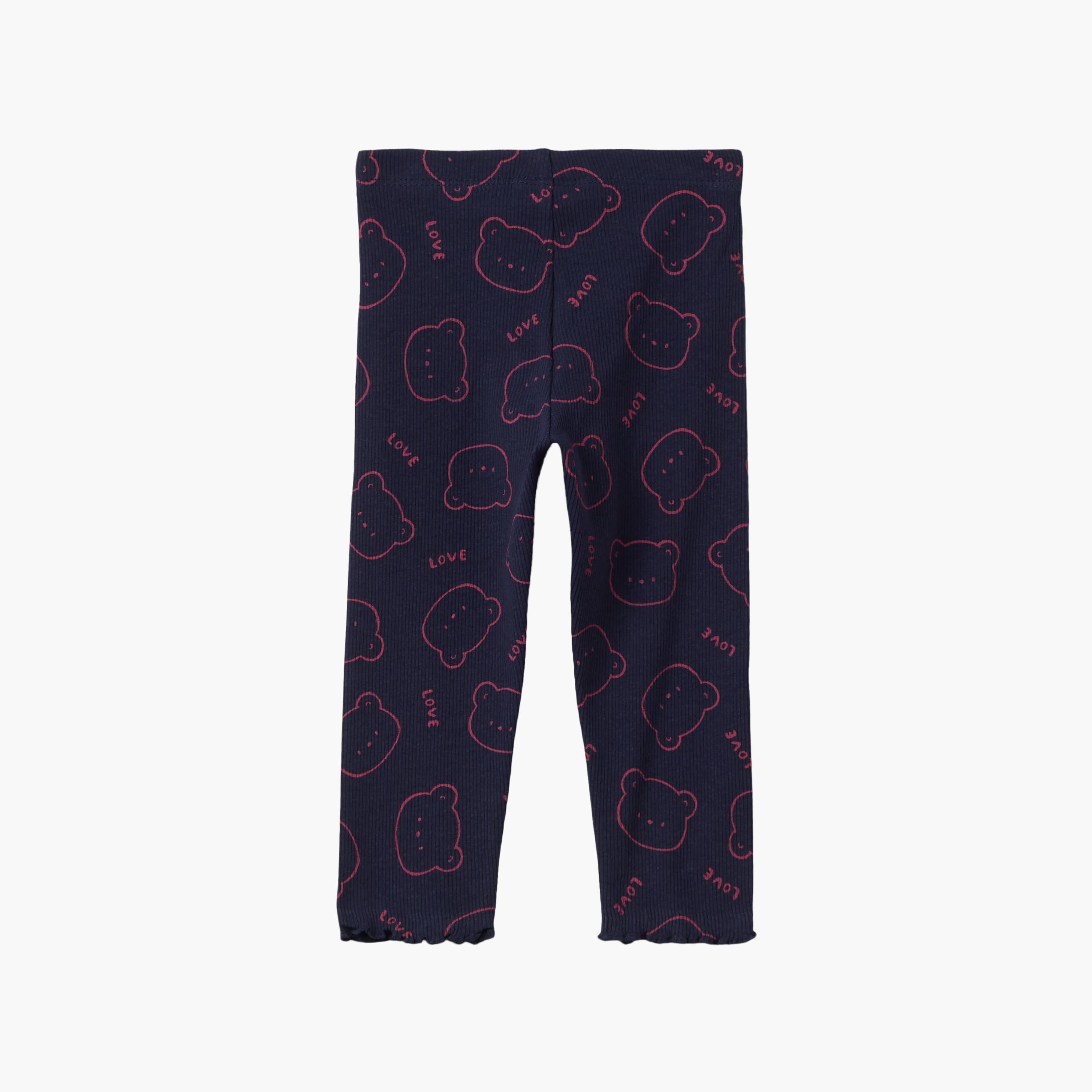 ليجنز مخطط ومطبو ع من اوه في اس-baby-girls-clothing-bottoms-leggings-image-2