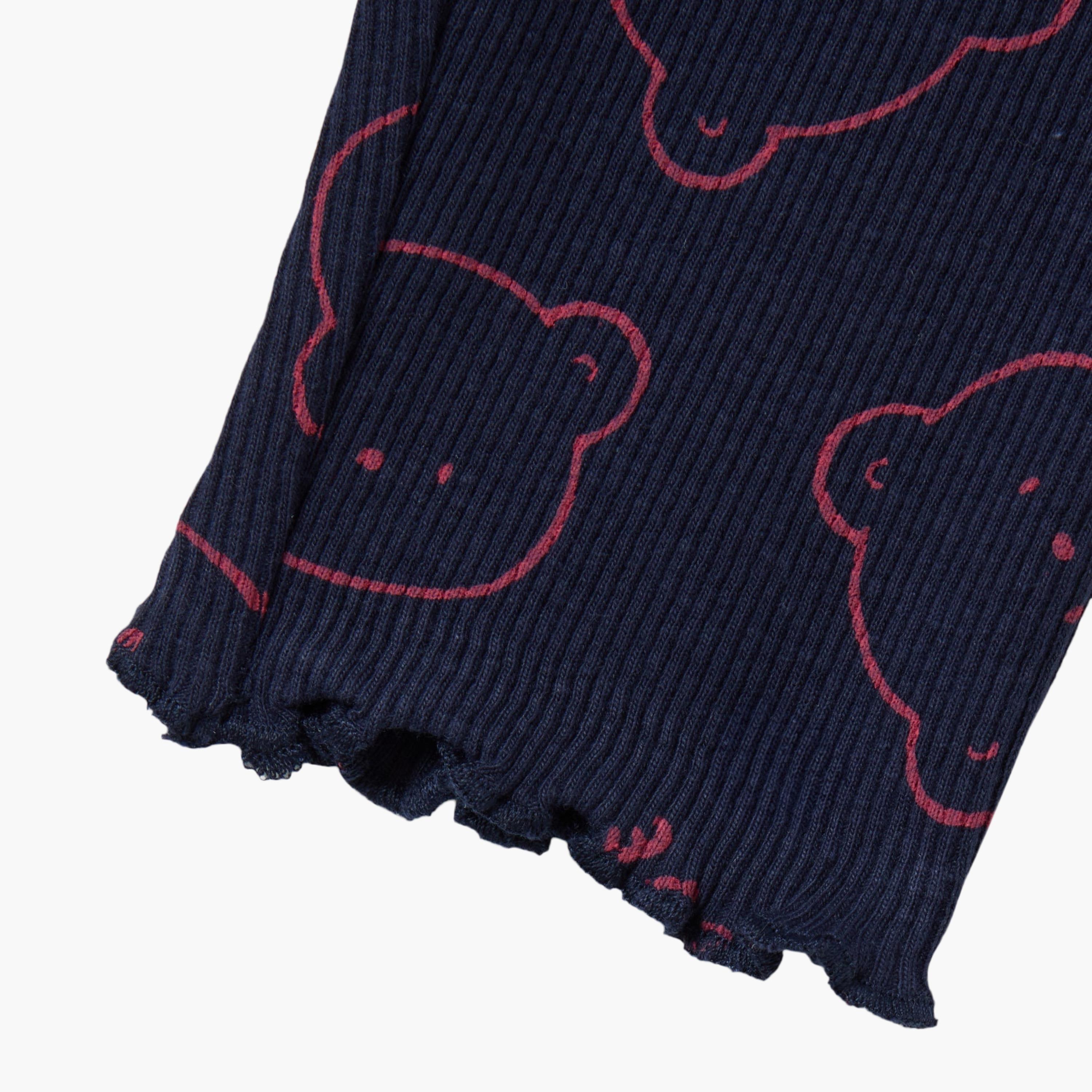 ليجنز مخطط ومطبو ع من اوه في اس-baby-girls-clothing-bottoms-leggings-image-3